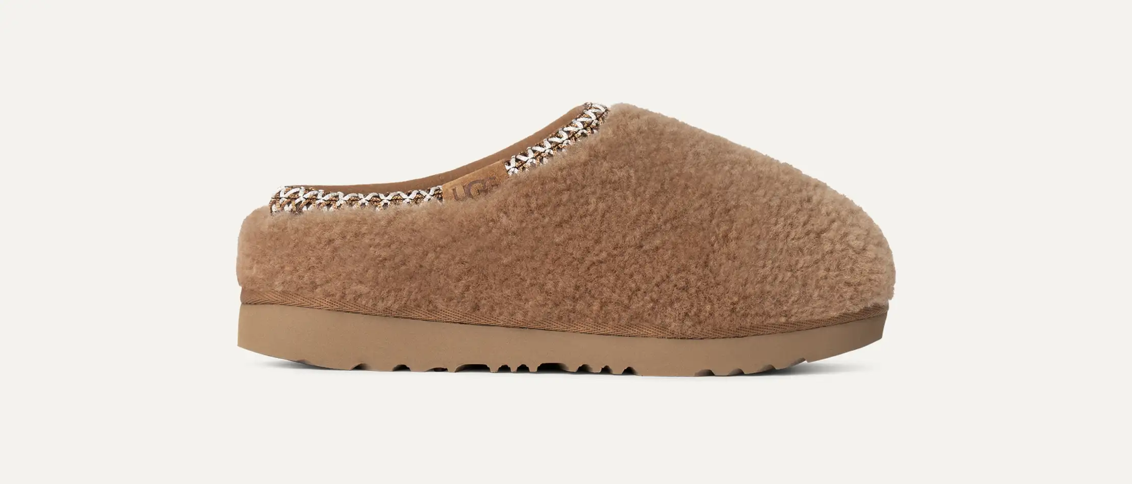 【アグ】(W) UGG Maxi Curly Tasman Slipper Chestnut ★人気★ UGG Tasman Maxi Curly Slipper Chestnut (Kids) - 1158256K-CHE