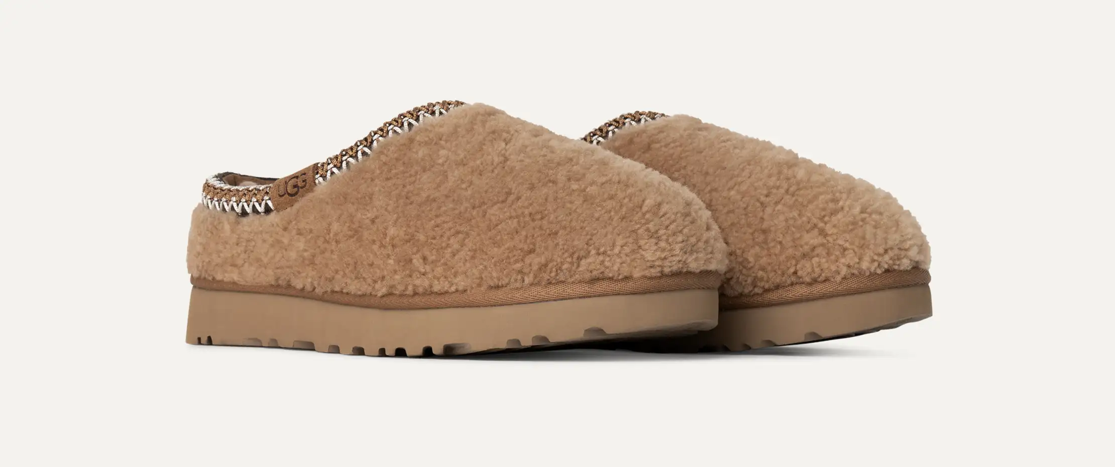UGG｜MULES (TASMAN MAXI CURLY - NATURAL (1158356)) WMNS) UGG Tasman Maxi Curly Slipper 'Natural' 1158356-NAT