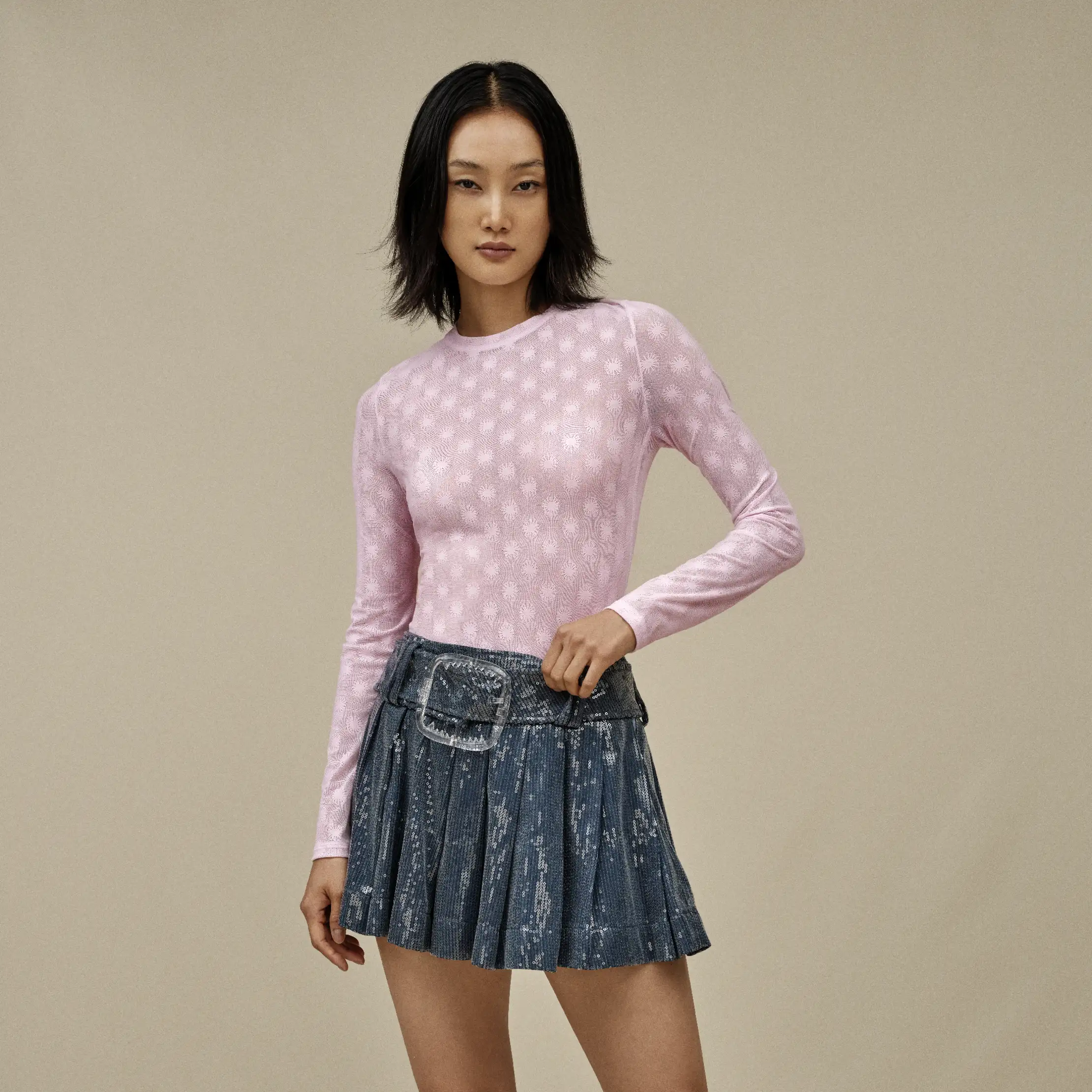 Haut Taliah à manches longues en maille