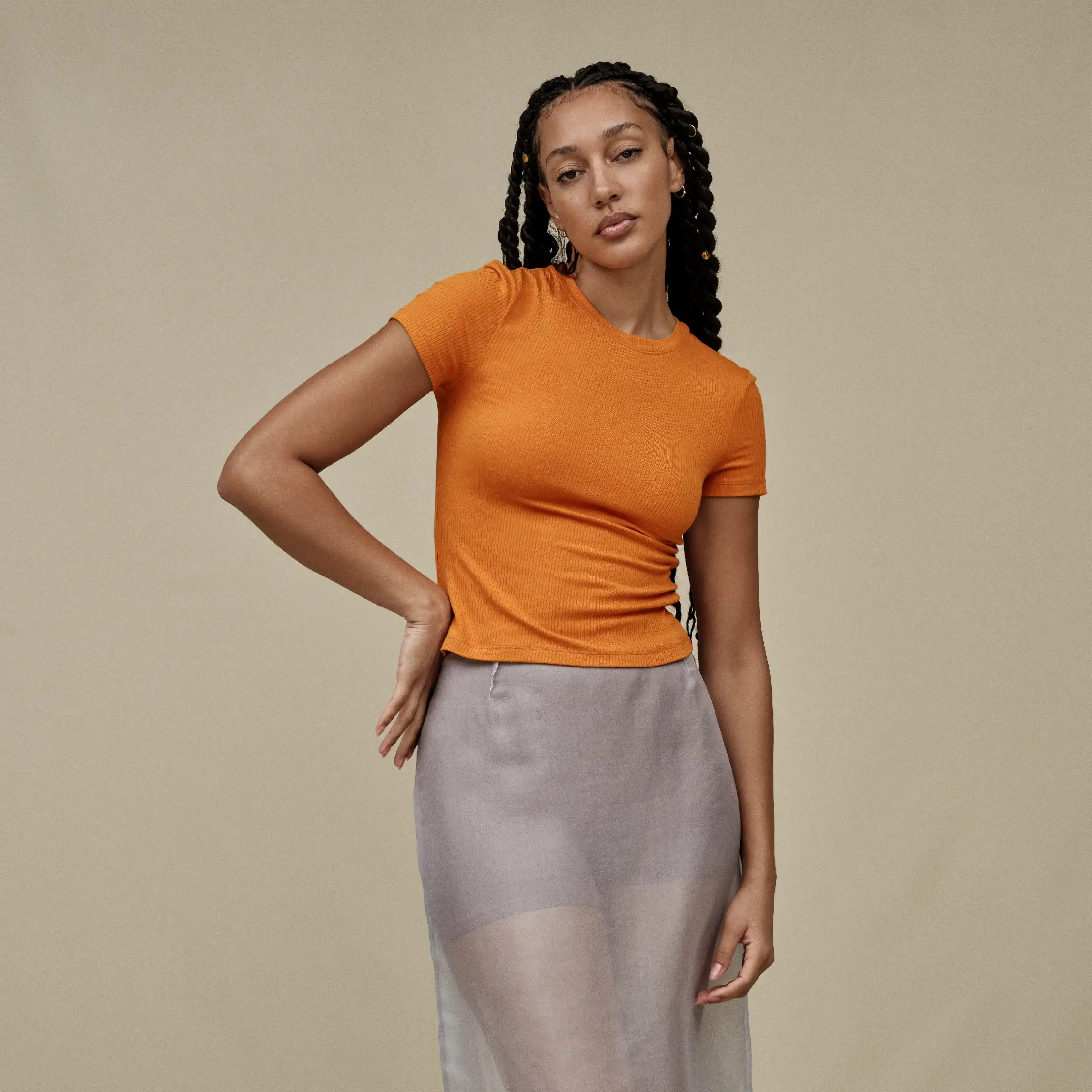 アグオーストラリア UGG Miriam Baby Tee Rib レディース シャツ トップス Dark Apricot UGG® Miriam Rib Baby Tee for Women | UGG® EU