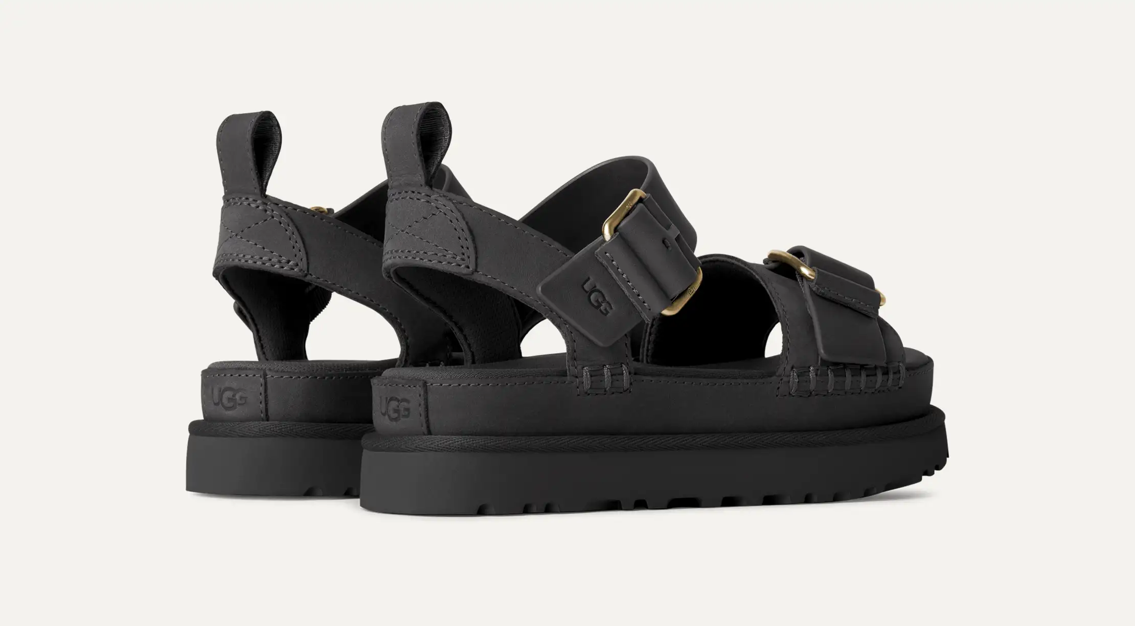 サンダル・ミュール UGG W Goldenstar Villa Sandals - UGG - Leather - Black UGG® Goldenstar Villa for Women | UGG®