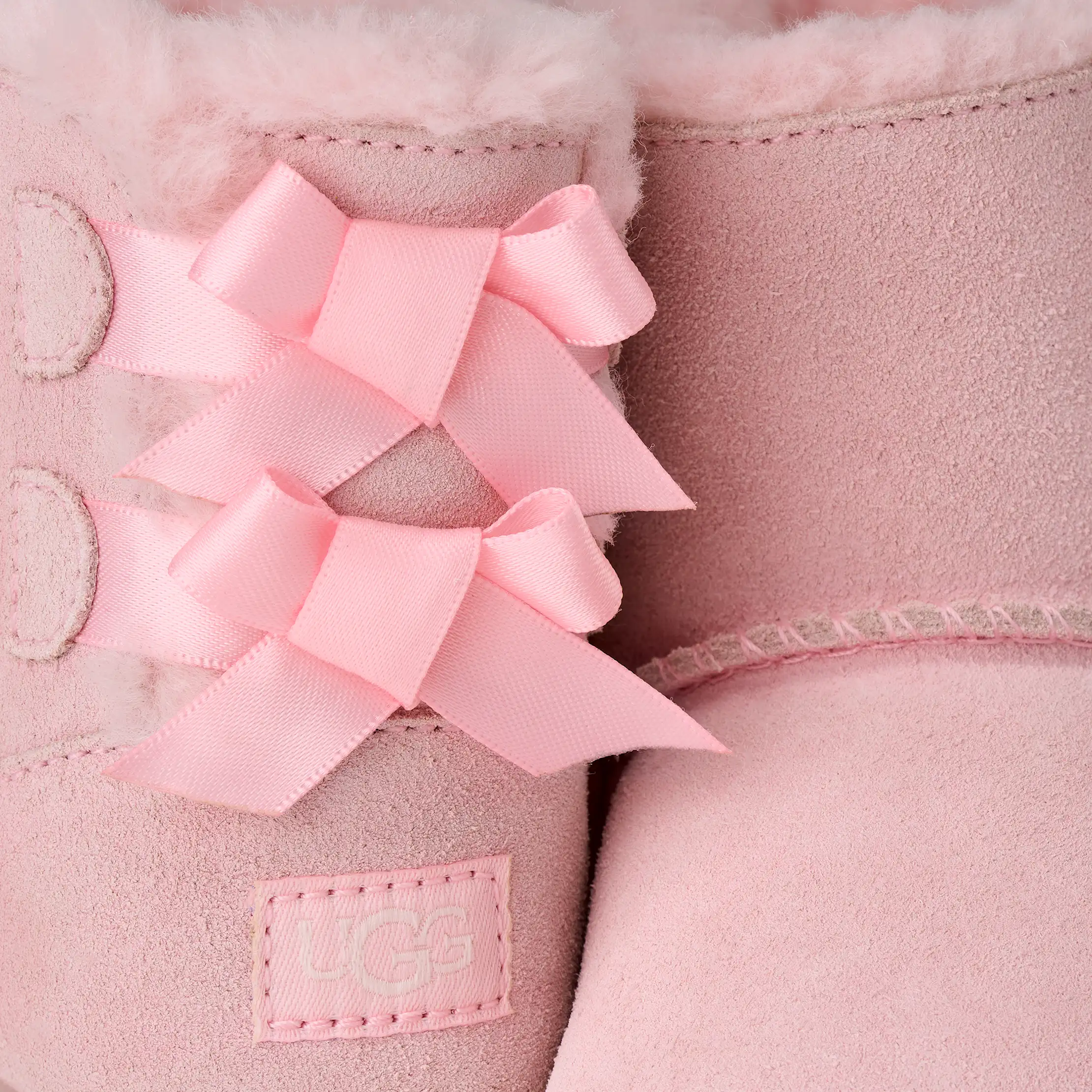 UGG W BAILEY BOW コルドバローズ 6 23センチ UGG Bailey Bow Tall II Triple Chestnut Suede Fur Boots