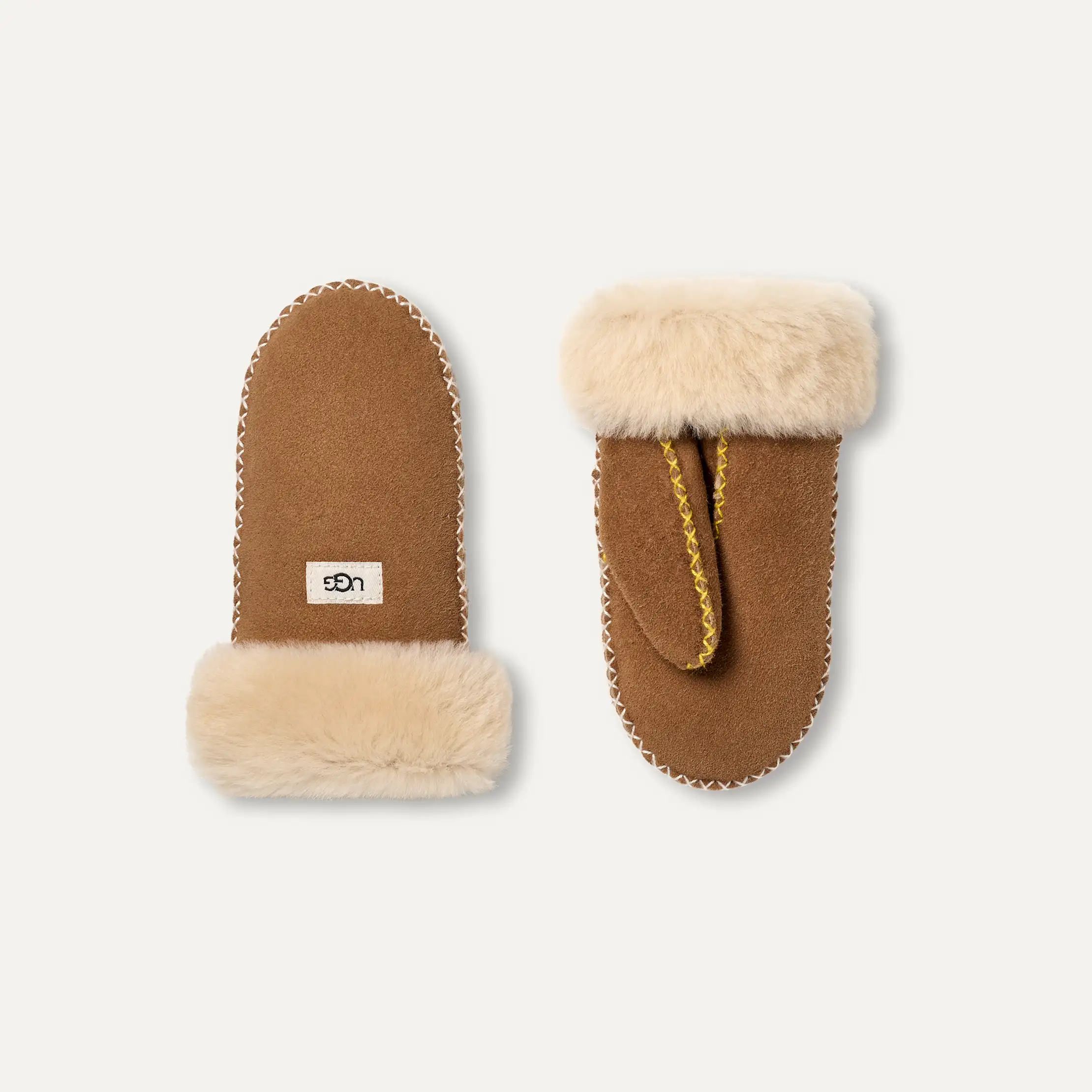 Toddlers / Big Kids' Sheepskin Mitten with Stitch