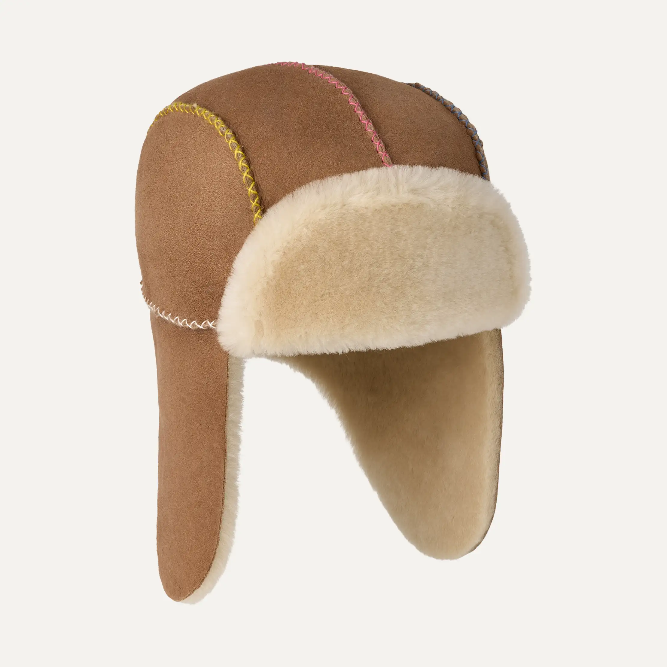 Toddlers / Big Kids' Sheepskin Trapper with Stitch