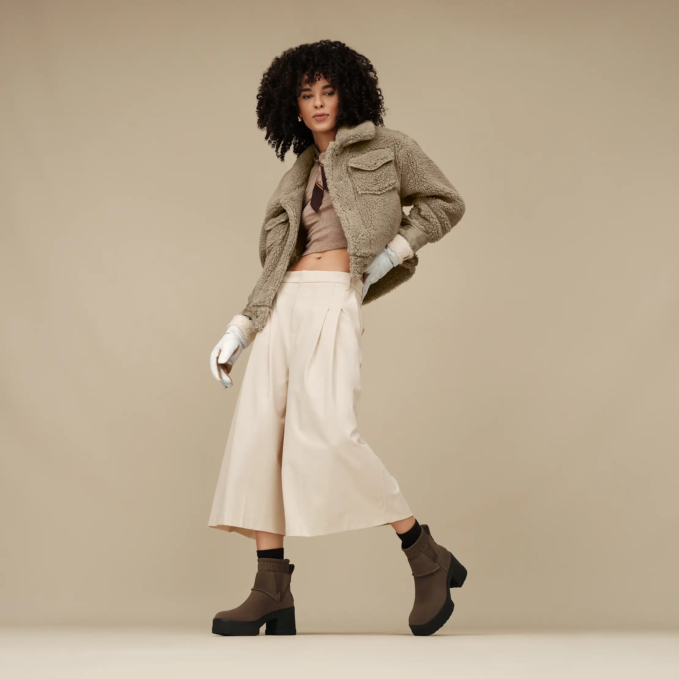 Women's AW UGGfluff Cuff Glove