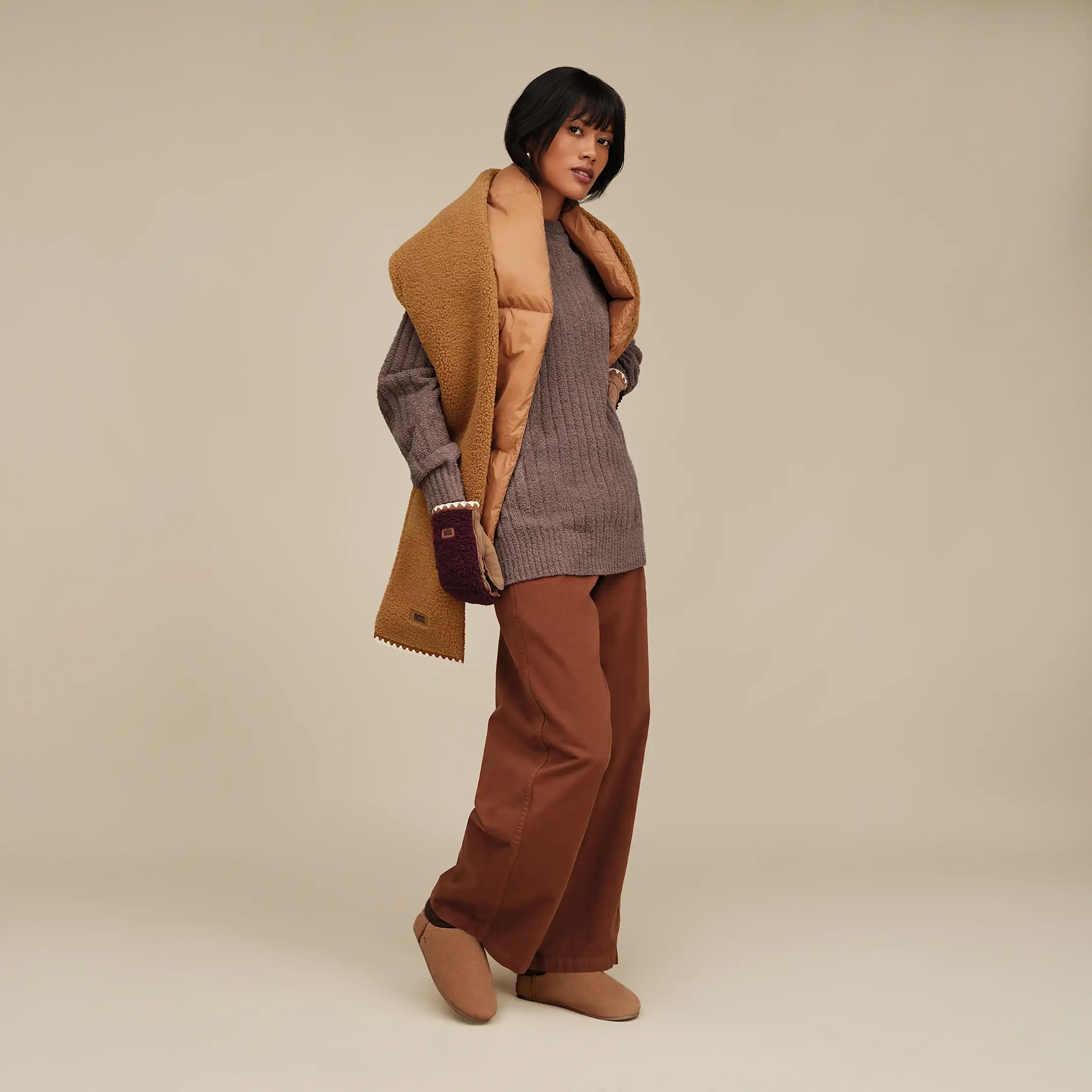 Women's UGGfluff Scalloped Mitten