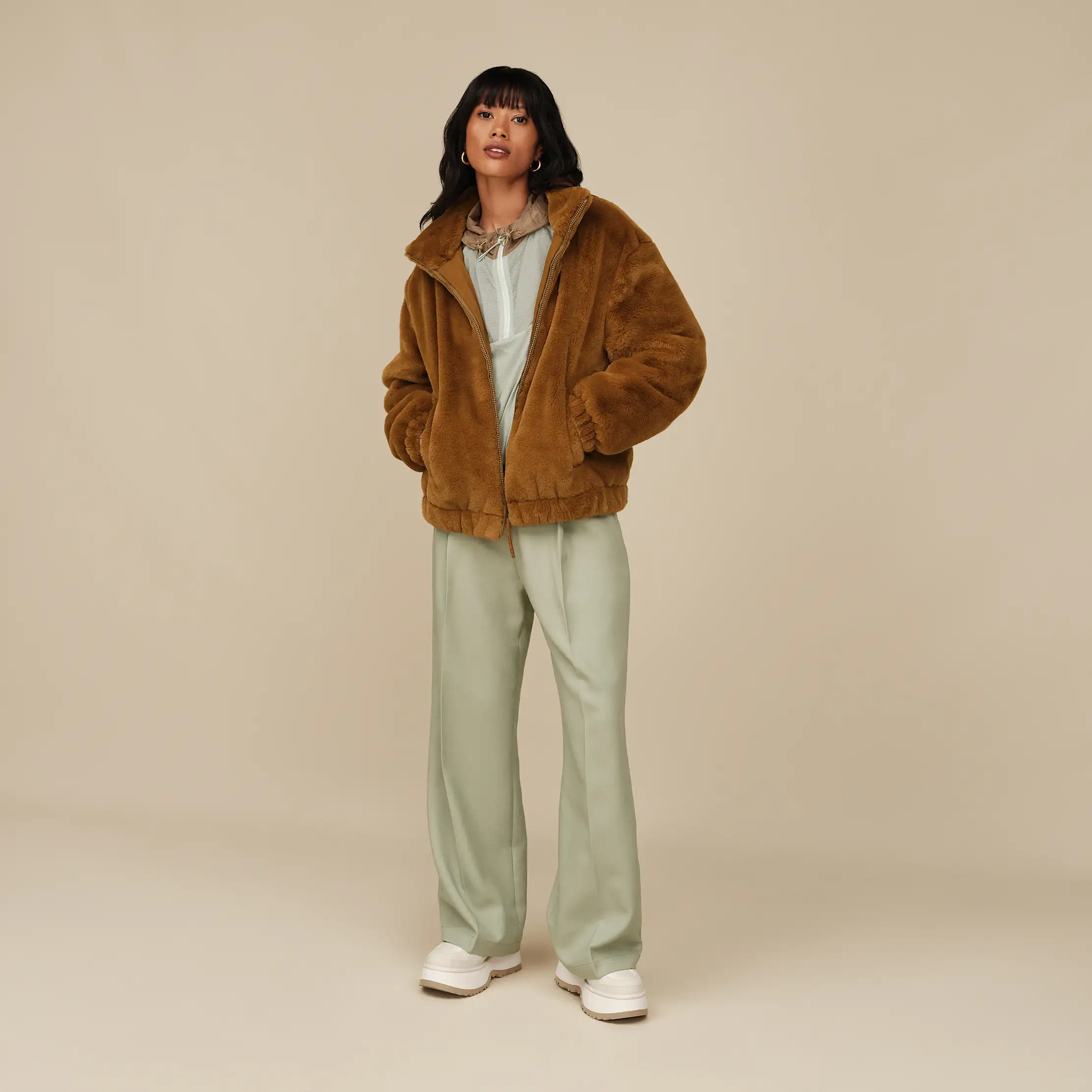 Blouson en fausse fourrure Tash
