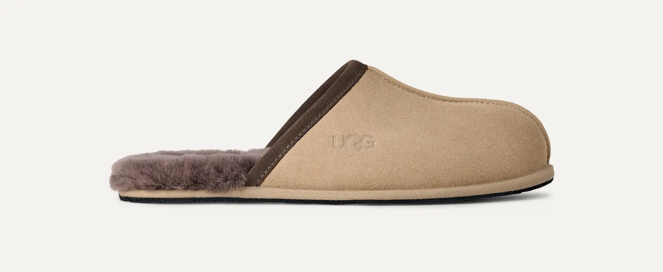 UGG Scuff Slippers Chestnut Suede Sheepskin Wool Lined House Slippers Men’s 10 UGG Men main image 2