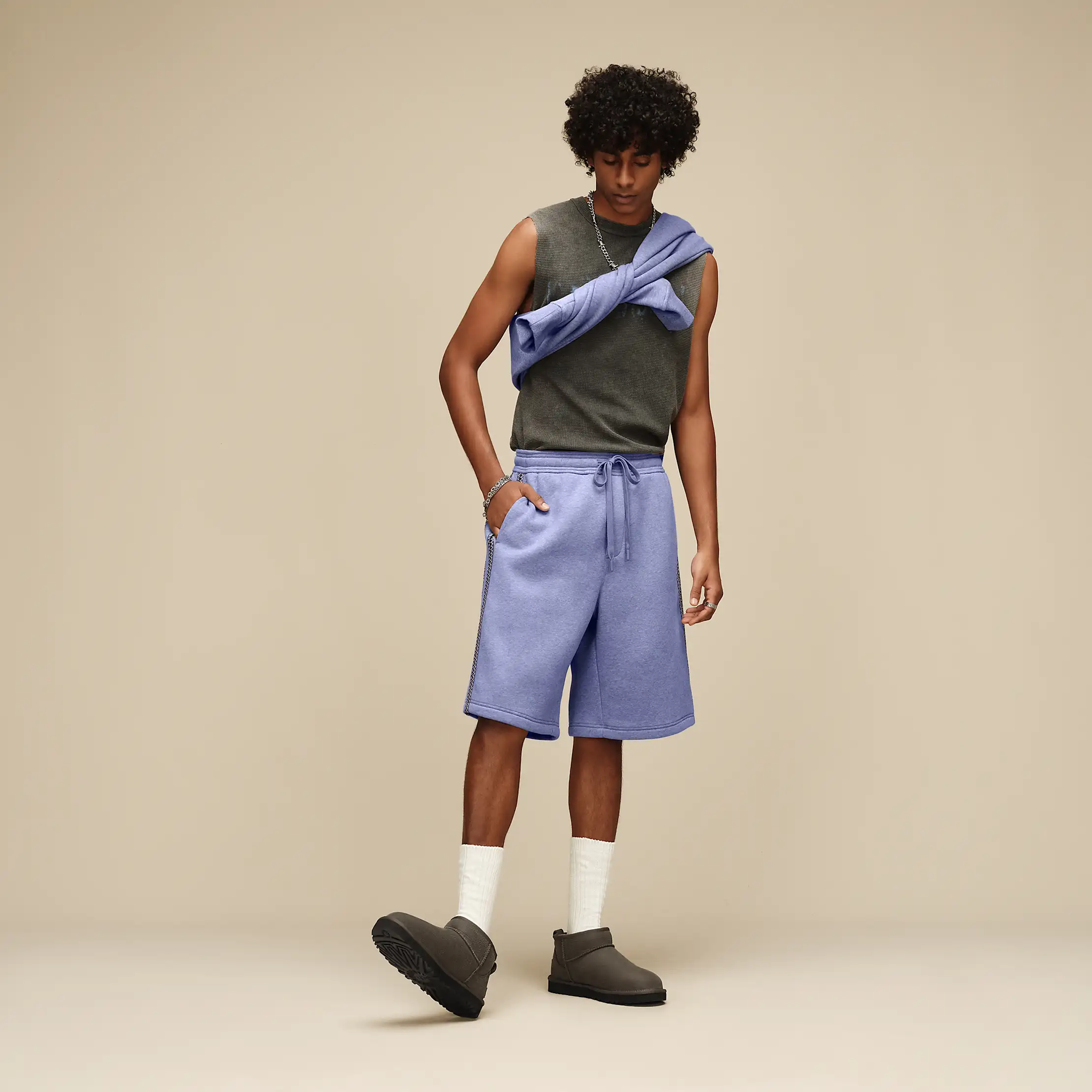 Trey Rib Knit Crew Socks for Men | UGG®