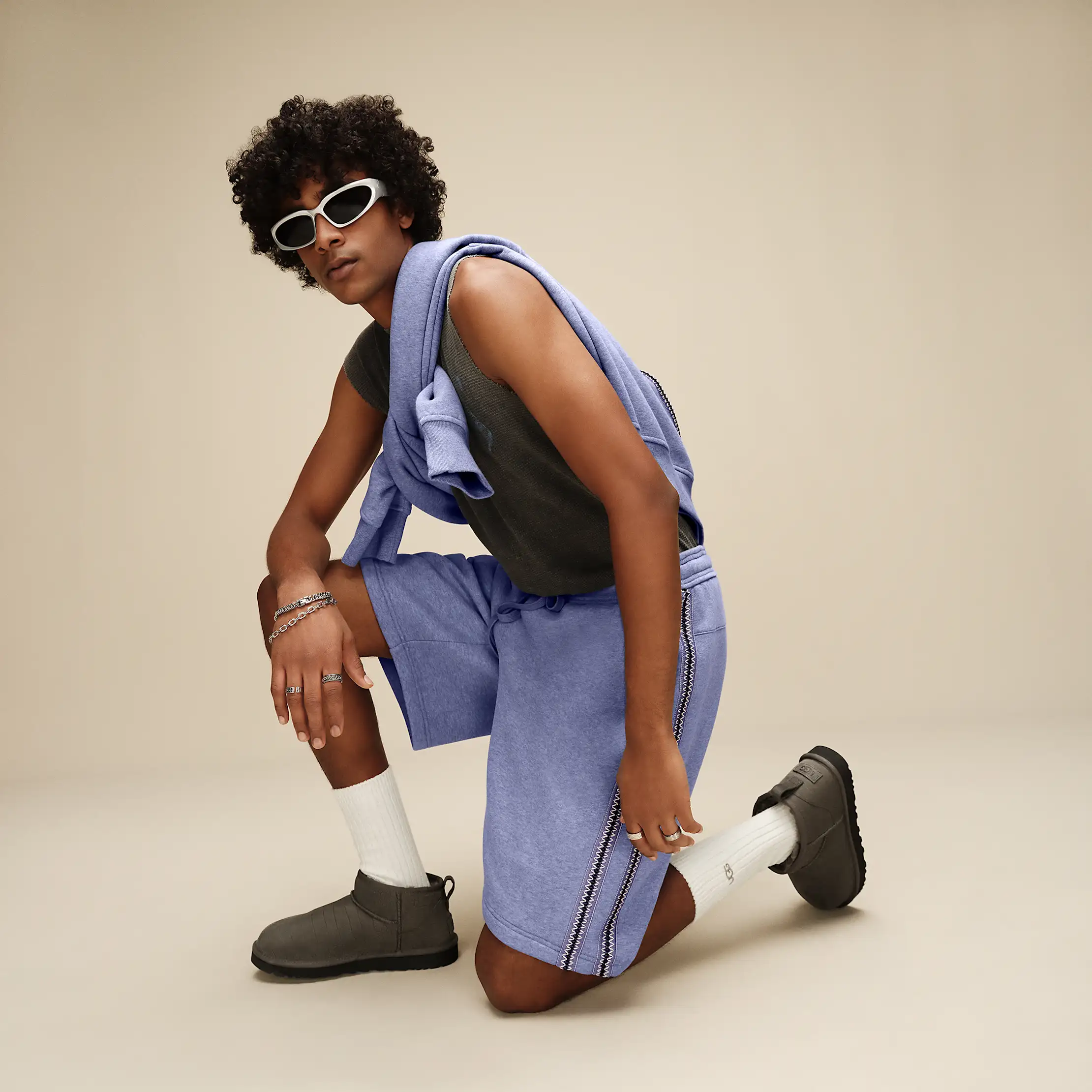 Trey Rib Knit Crew Socks for Men | UGG®