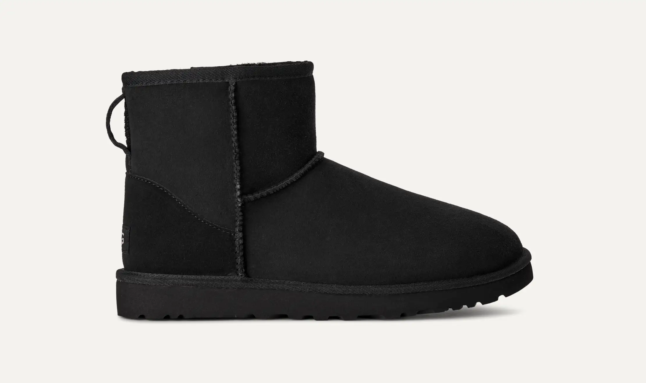 UGG Classic Mini Pull-On Weather Black Suede Sheepskin Boots Men\'s Size 8 UGG Classic Mini Pull-on Weather Black Suede Sheepskin Boots  main image 3