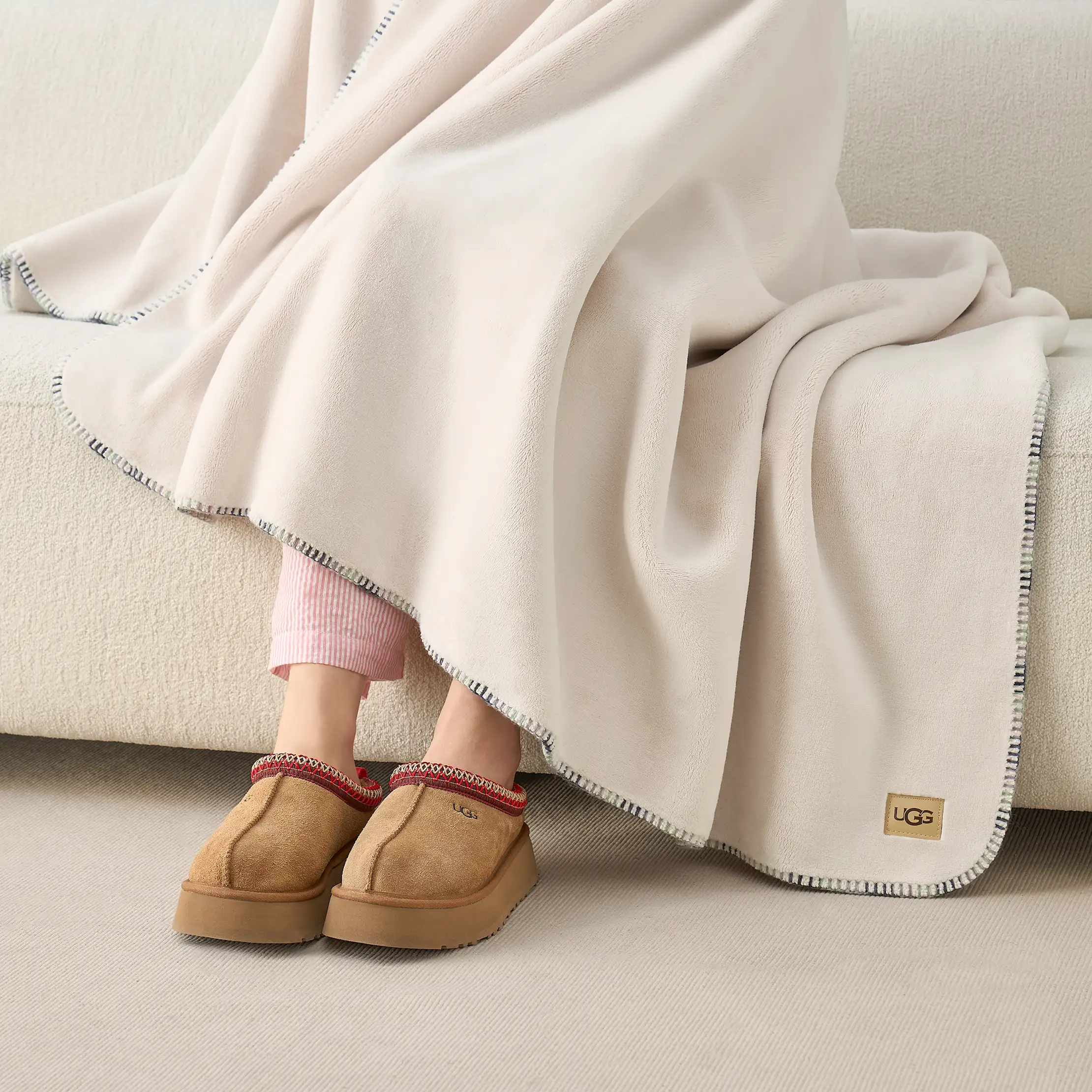 Color Stitch Coco Throw 50"x70"