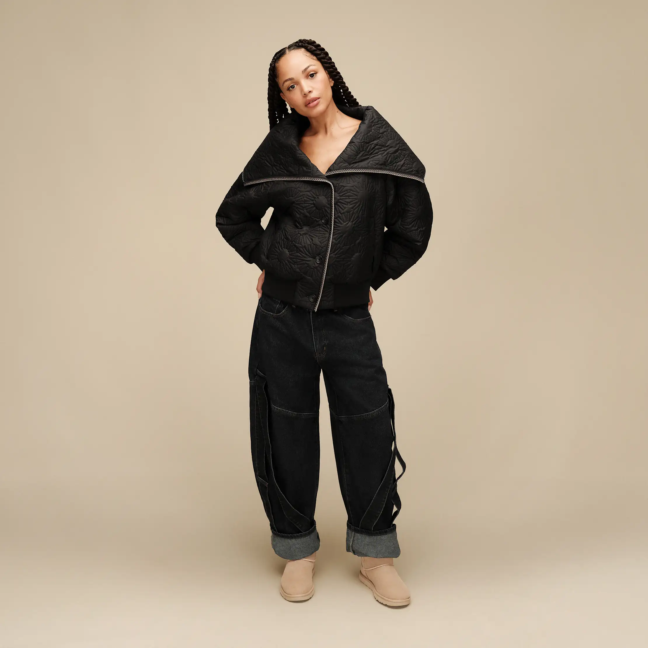 Veste à col surdimensionné Solein