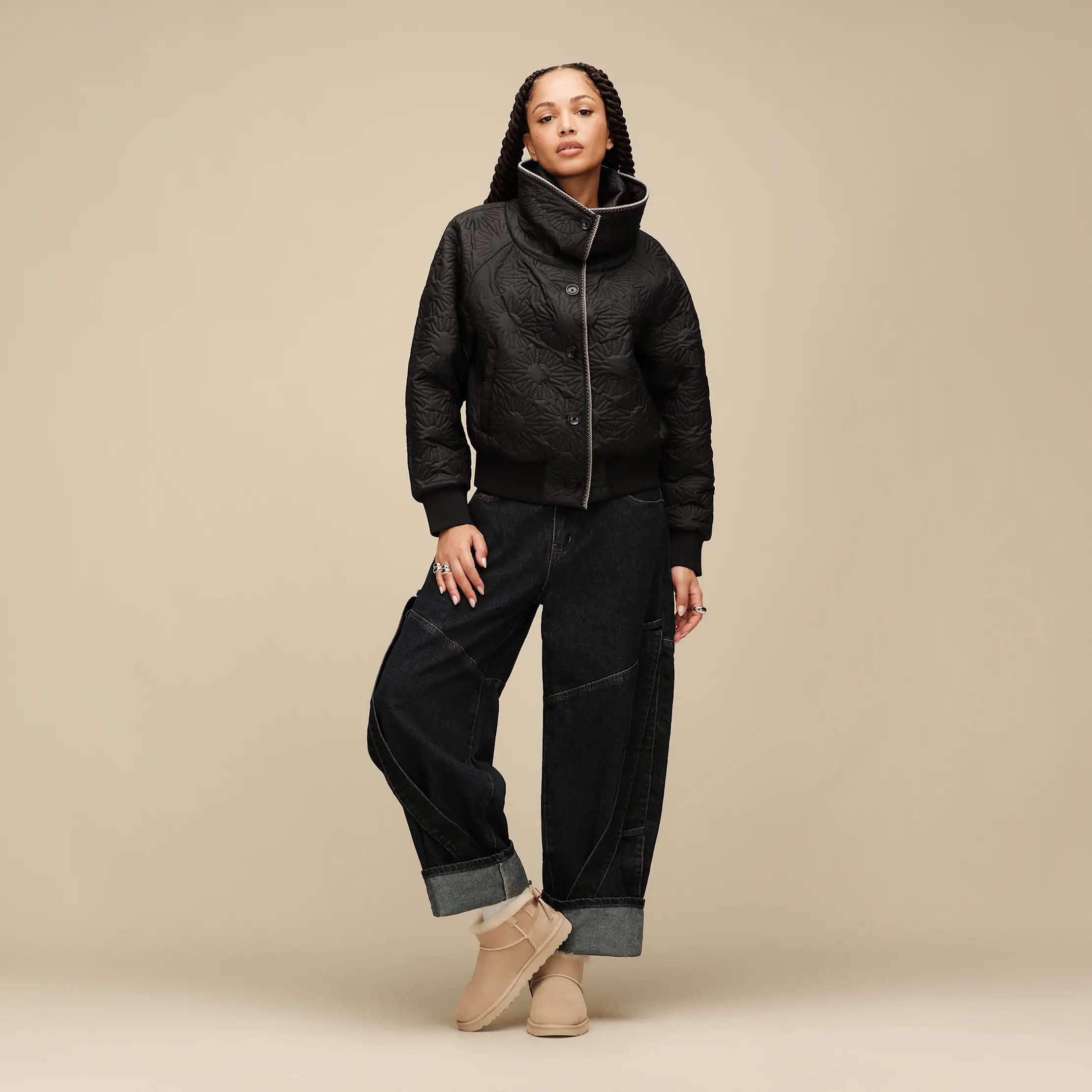 Veste à col surdimensionné Solein
