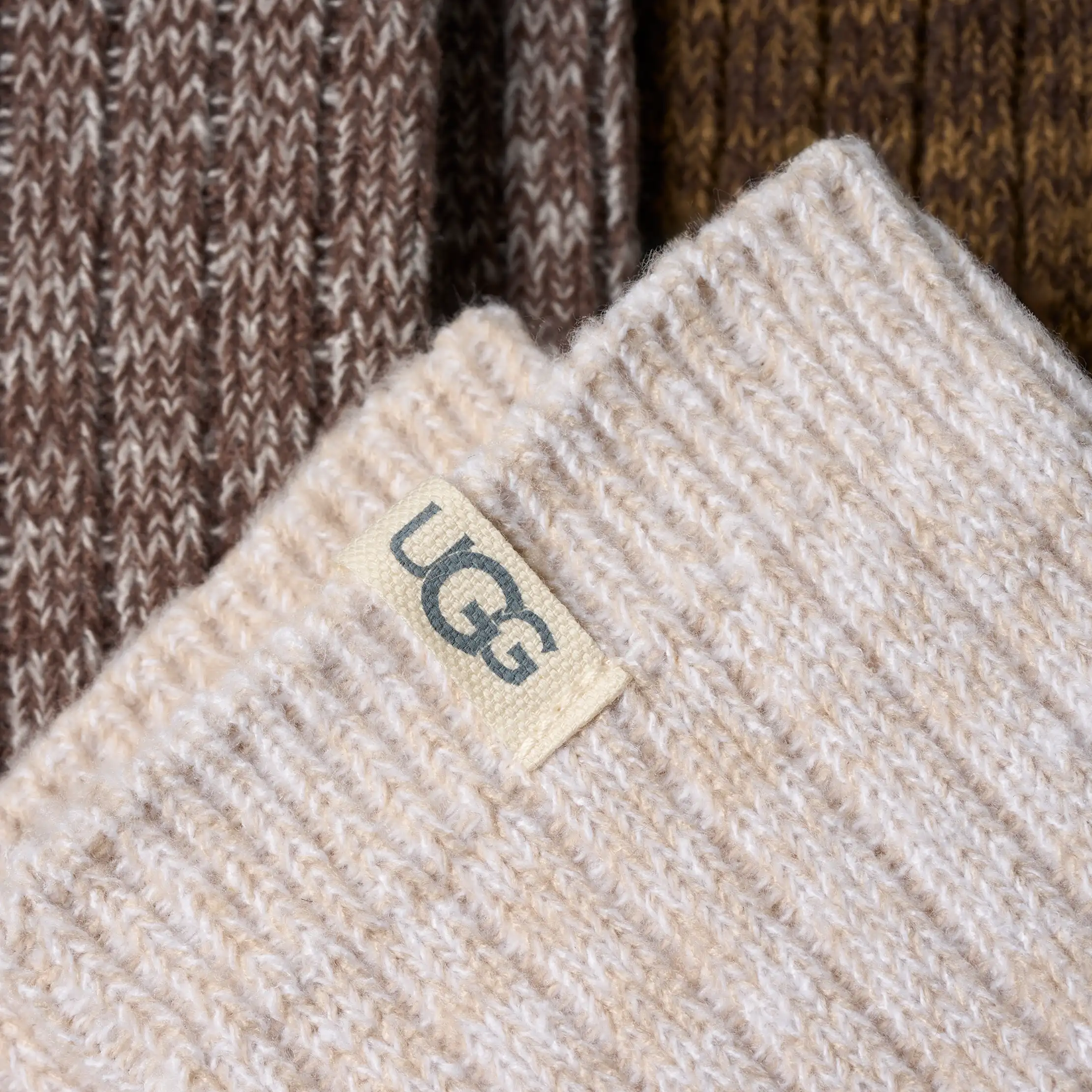 Paquet de 3 paires de chaussettes souples en tricot côtelé