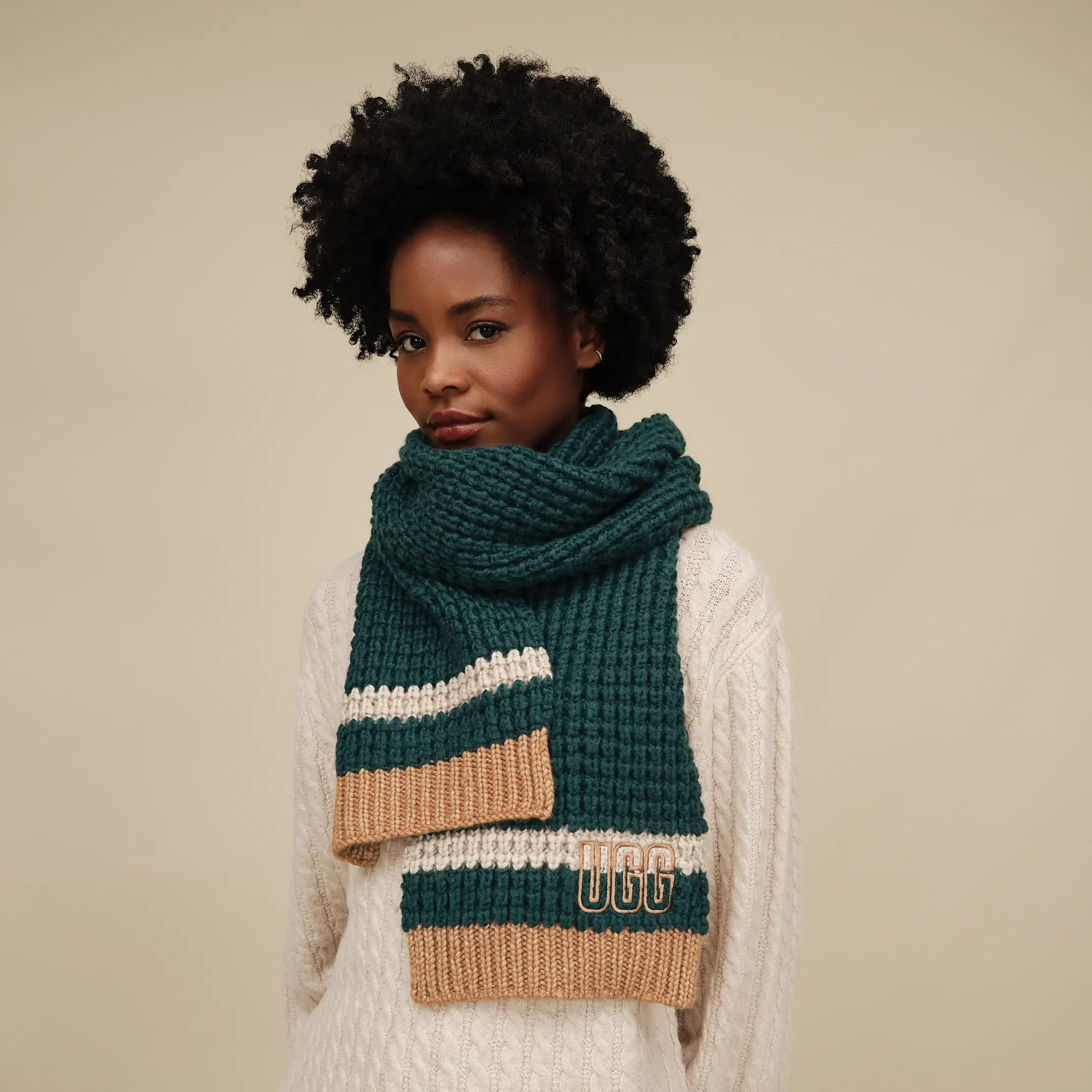 Waffle Stripe Scarf