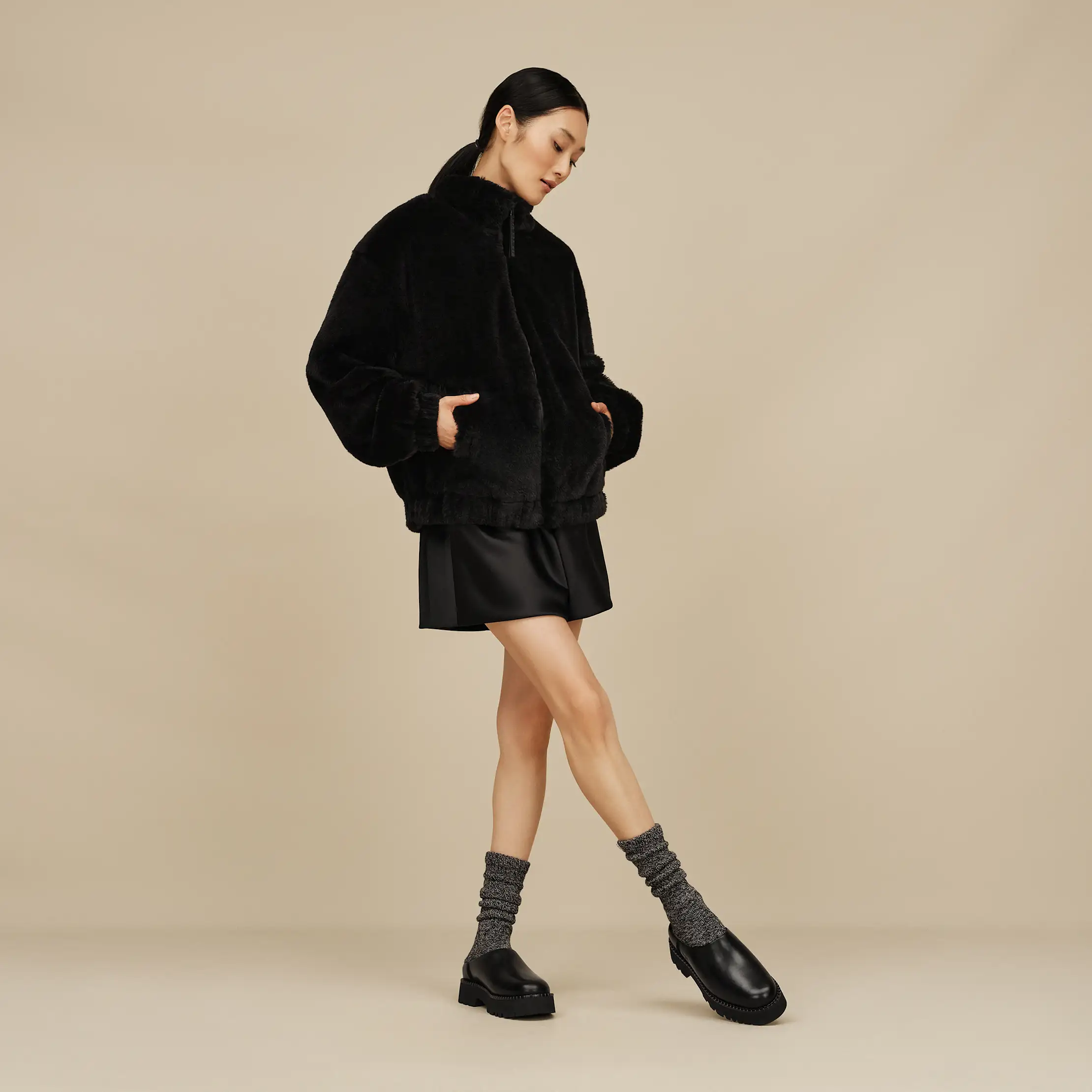 Blouson en fausse fourrure Tash