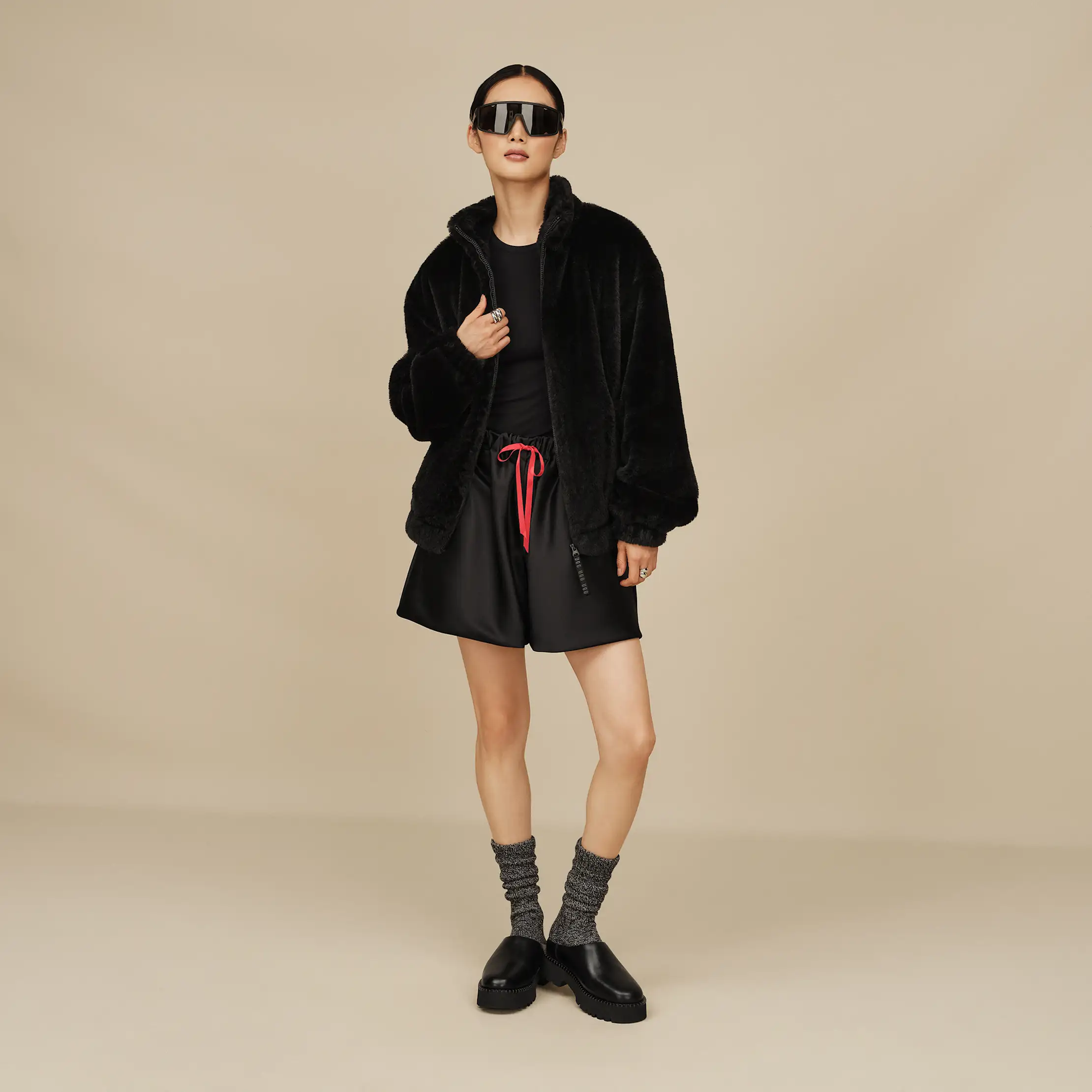 Blouson en fausse fourrure Tash