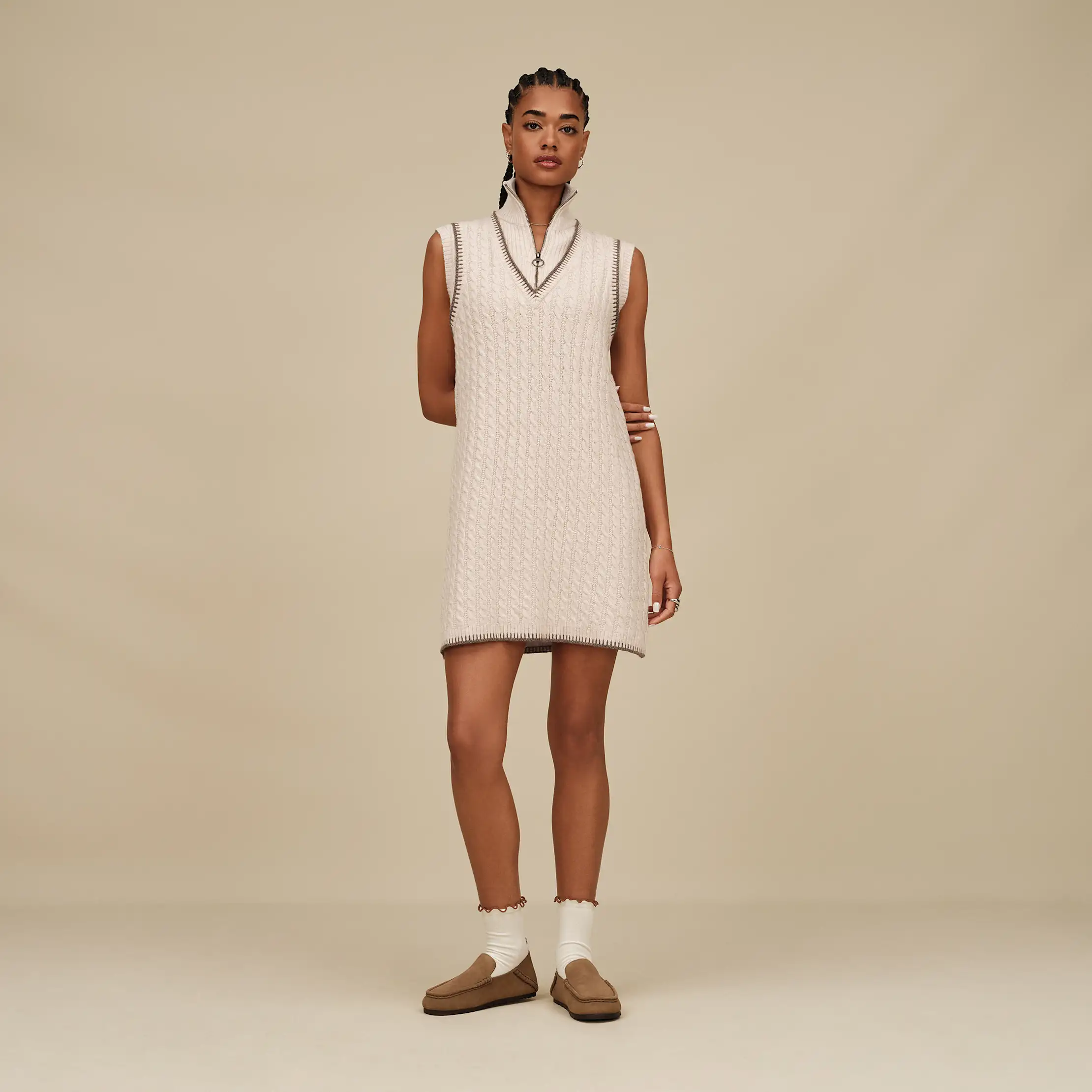 Rylynn Quarter-Zip Dress