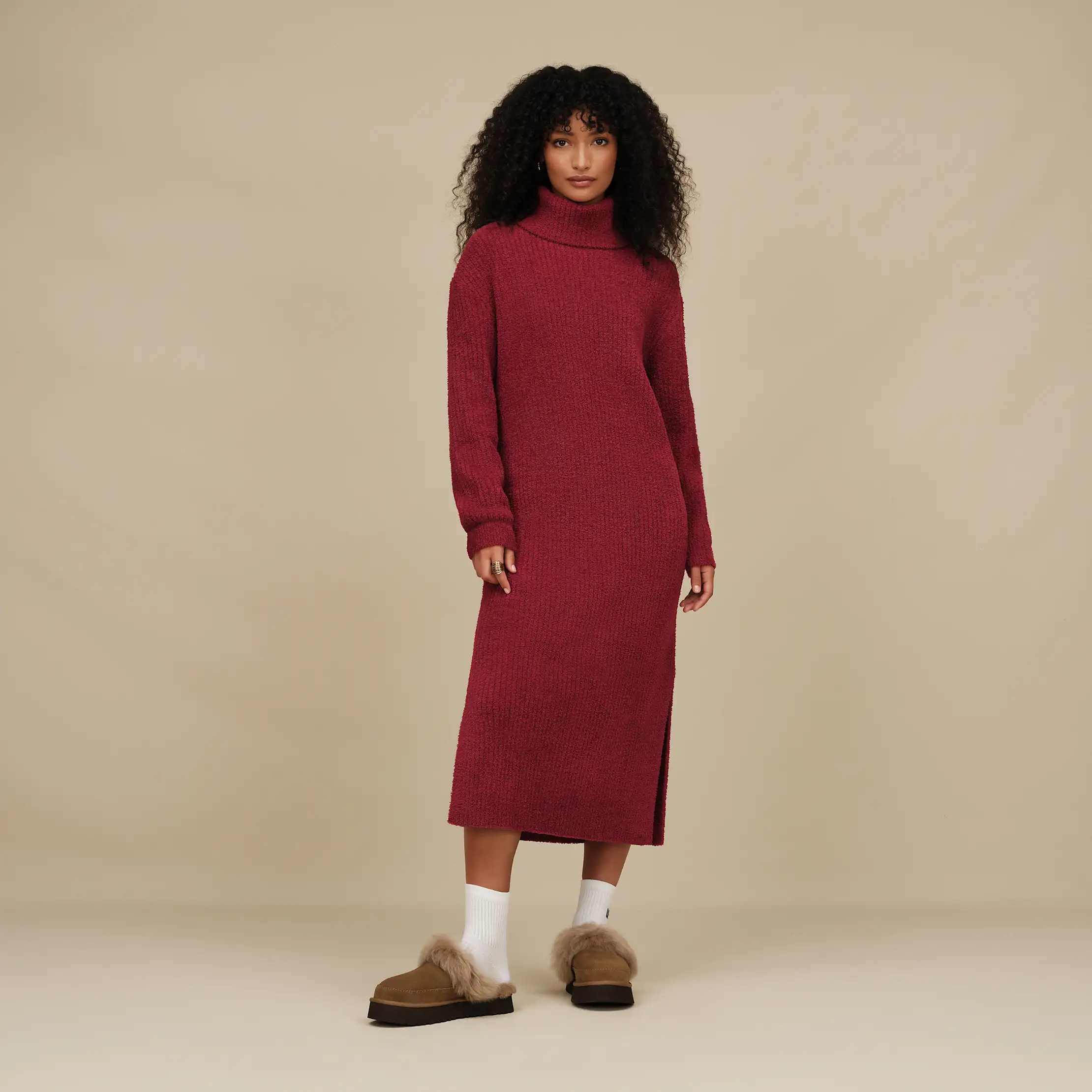 Atlie Turtleneck Rib Dress