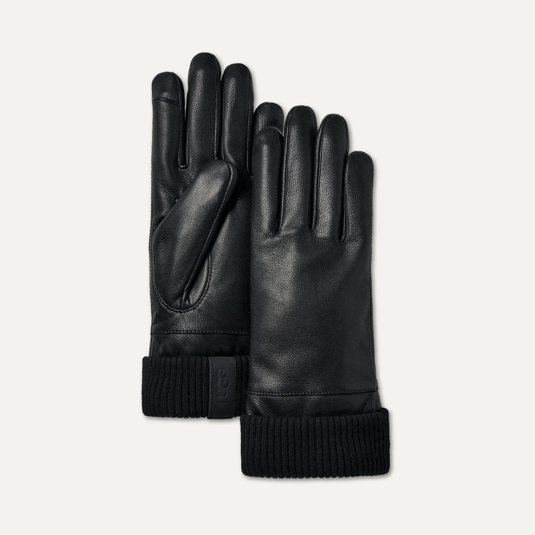 Gant manchette en tricot de cuir