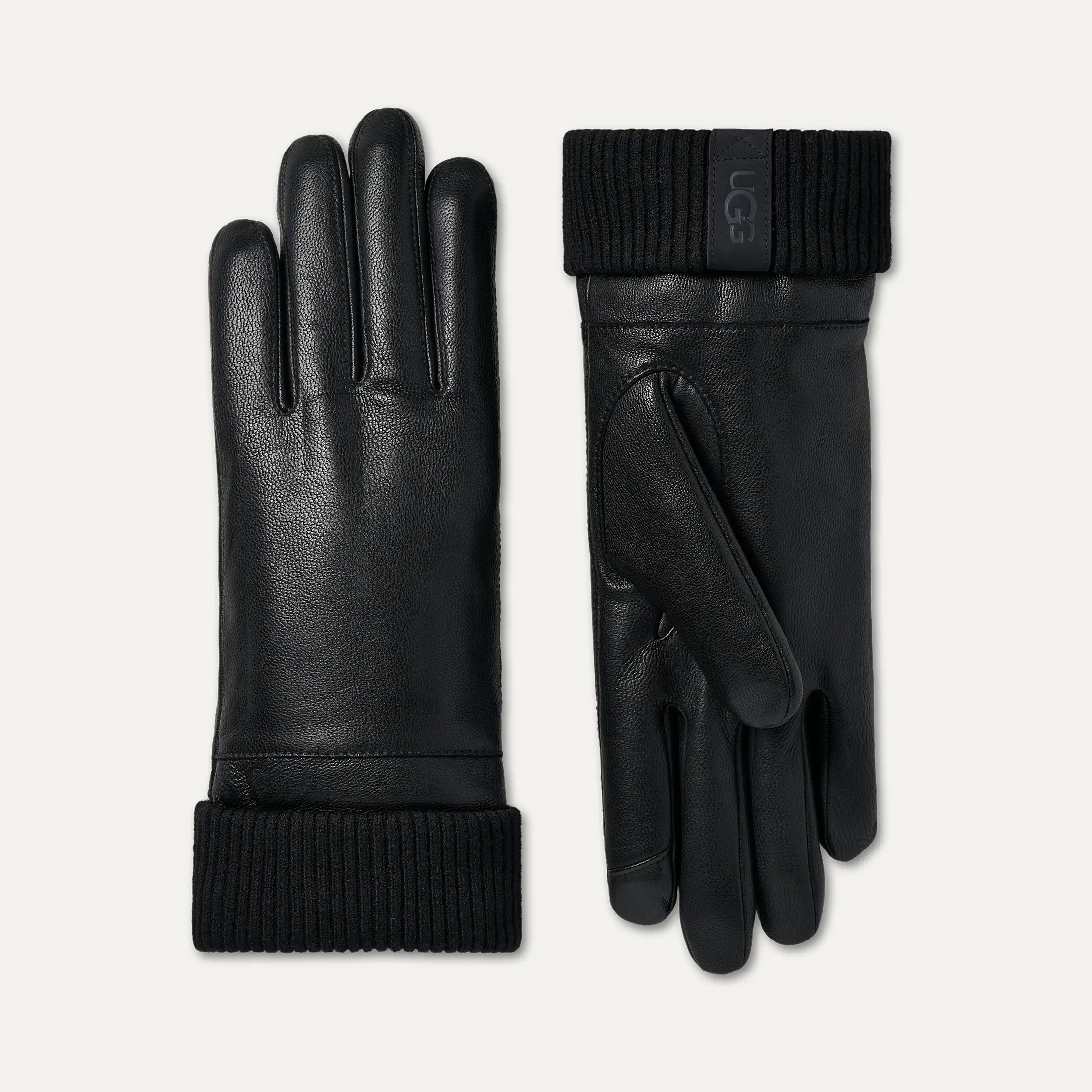 Gant manchette en tricot de cuir