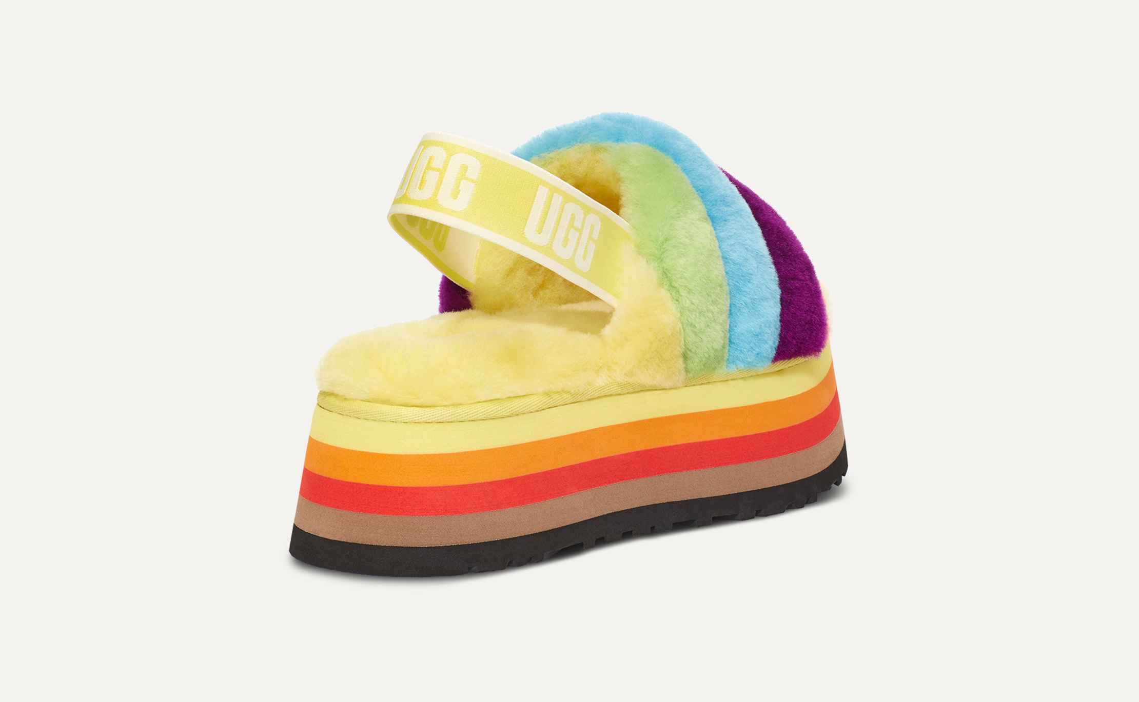 UGG Disco Stripe Slide SHADE / WHITE COMBO 21FW-I（アグ