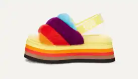 [UGG EXPRESS]* Aditi * 厚底 プラットフォーム スライド AUSTRALIAN SHEPHERD® UGG Women Crossover Platform Fluffy