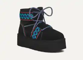 UGG CLASSIC MINI Ⅱ 25cm ブラック Classic Mini II Braid Platform Boot | UGG®