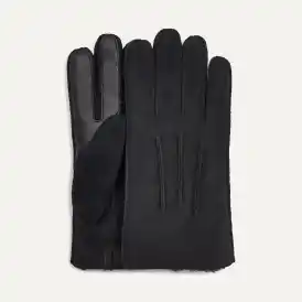 Gants en peau de mouton contrastée