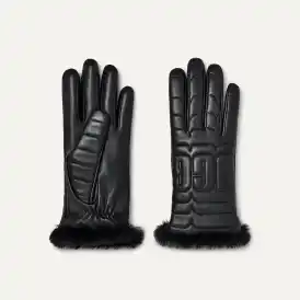 UGG® Leather Quilted Logo Tech Glove for Women | UGG®