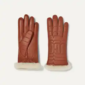 UGG® Leather Quilted Logo Tech Glove for Women | UGG®