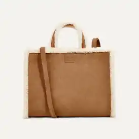 トートバッグ UGG x Telfar Large Shearling-Trim Suede Shopper UGG x TELFAR Large Shopper - Chestnut