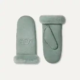 Mitaine brodée en peau de mouton