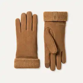 Gant manchette en tricot de cuir