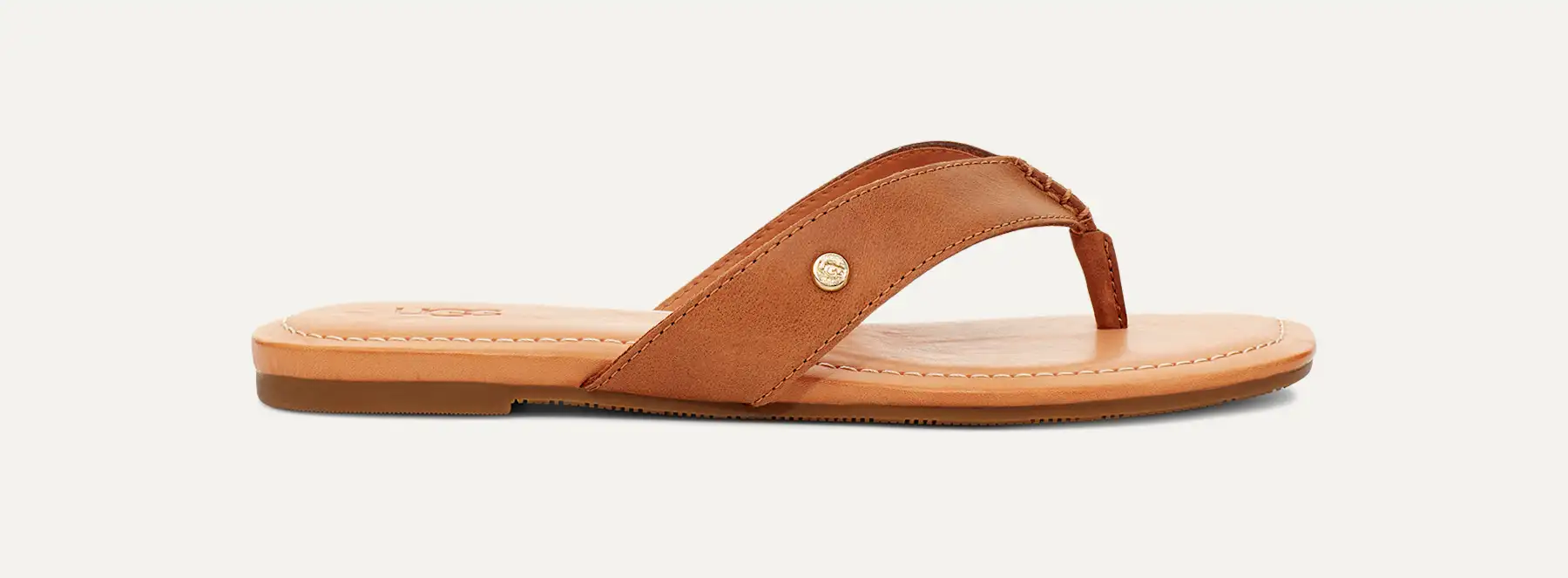 ?UGG Brown Leather Thong Sandal Tons of Ugg here at Brown main image 2