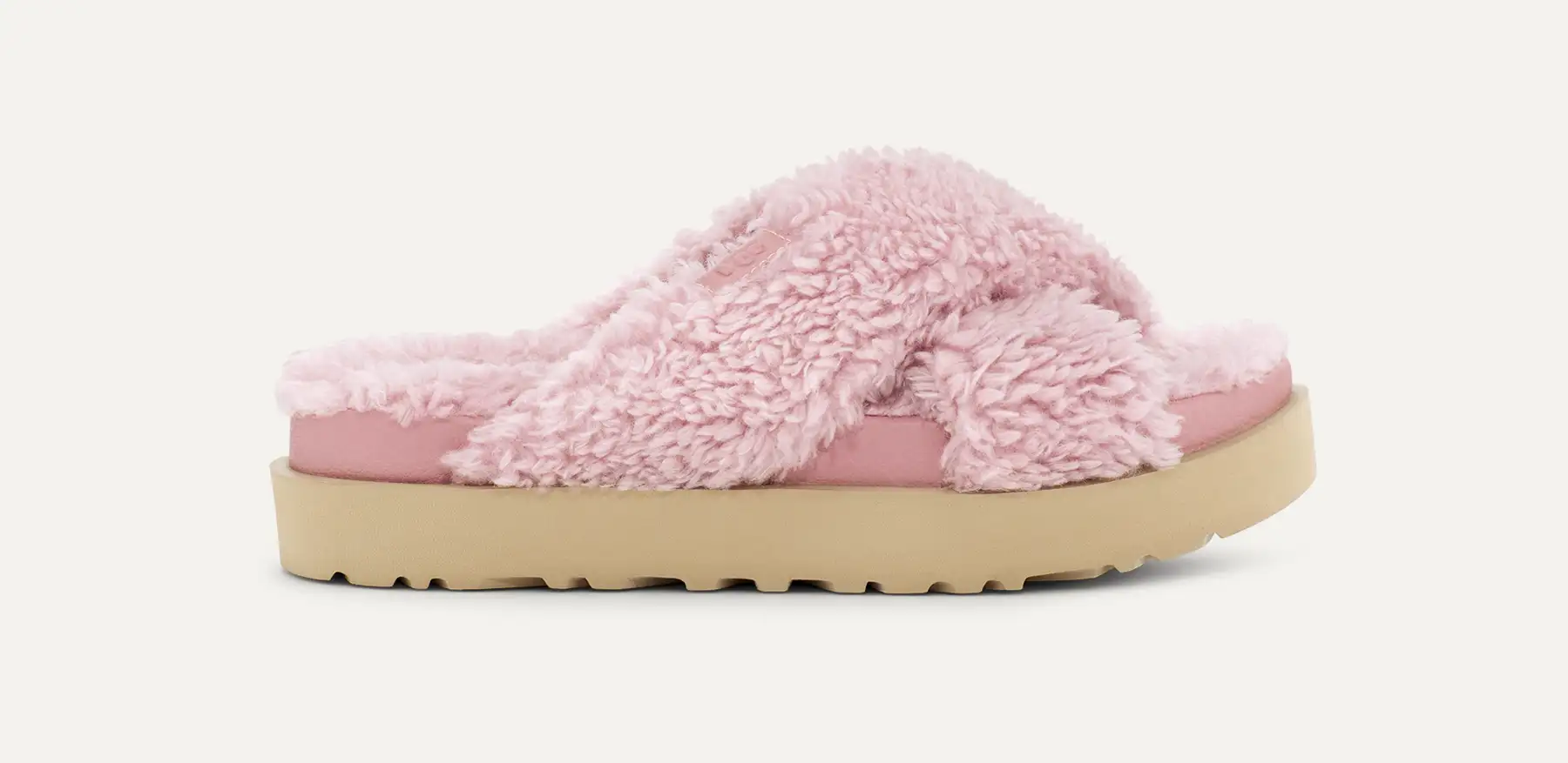 新品★UGG【FUZZ SUGAR CROSS SLIDE】ファーサンダル２２㎝ 新品☆UGG【FUZZ SUGAR CROSS SLIDE】ファーサンダル22㎝
