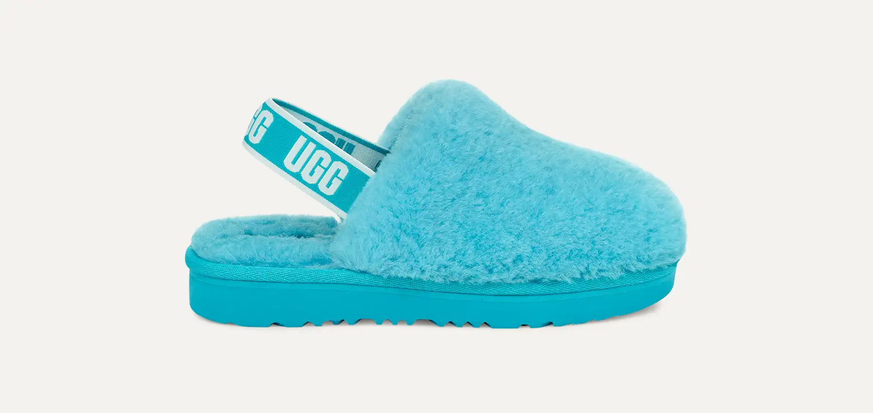 Oh Yeah Ugg Slides Blue And White UGG Fluff Yeah Clog Slipper For