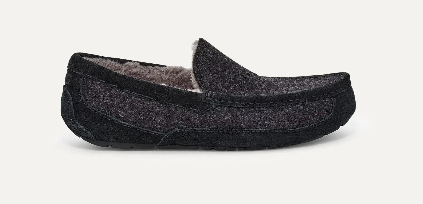 8M - [NEW] UGG Ascot‎ Wool Men\'s Slipper Grey 1103890 New UGG Men Slippers US 9 Ascot Wool Loafer Shoes Grey  main image 4