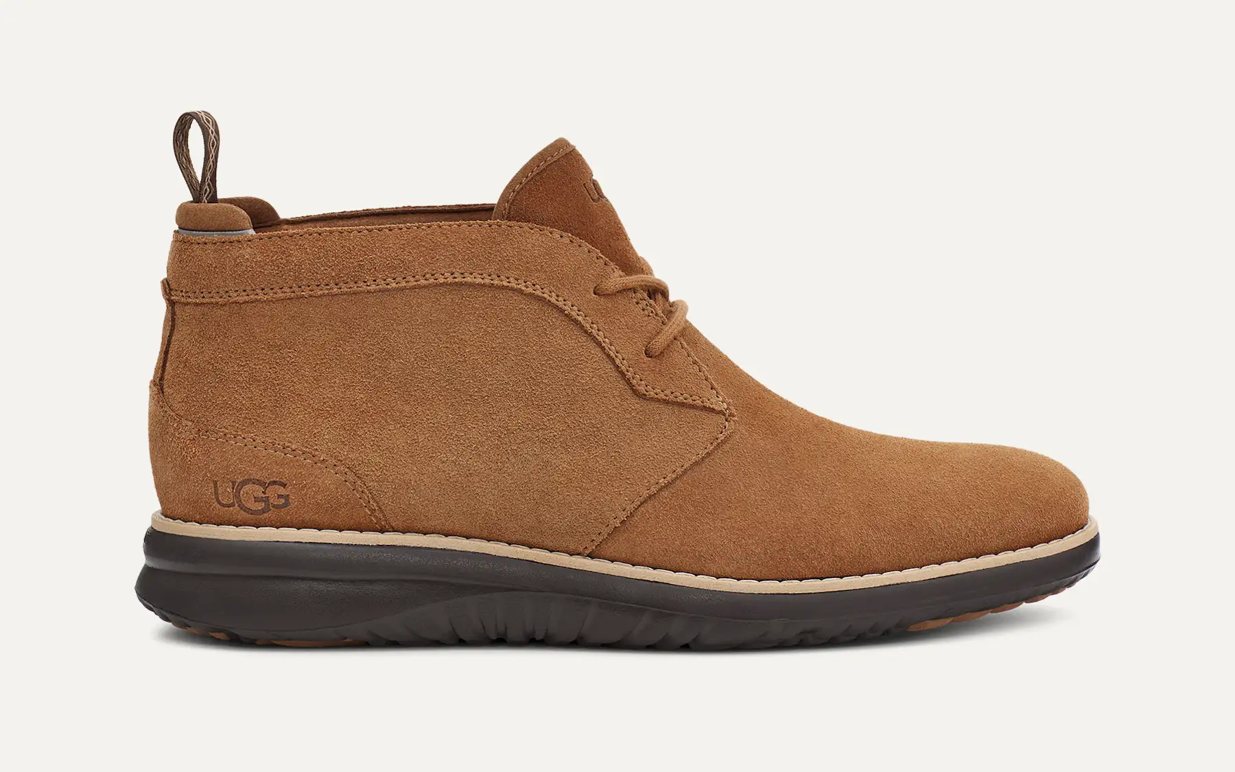 Ugg union chukka Ugg Mens Union Chukka Boots Brown Solid Suede Lace Up  main image 2