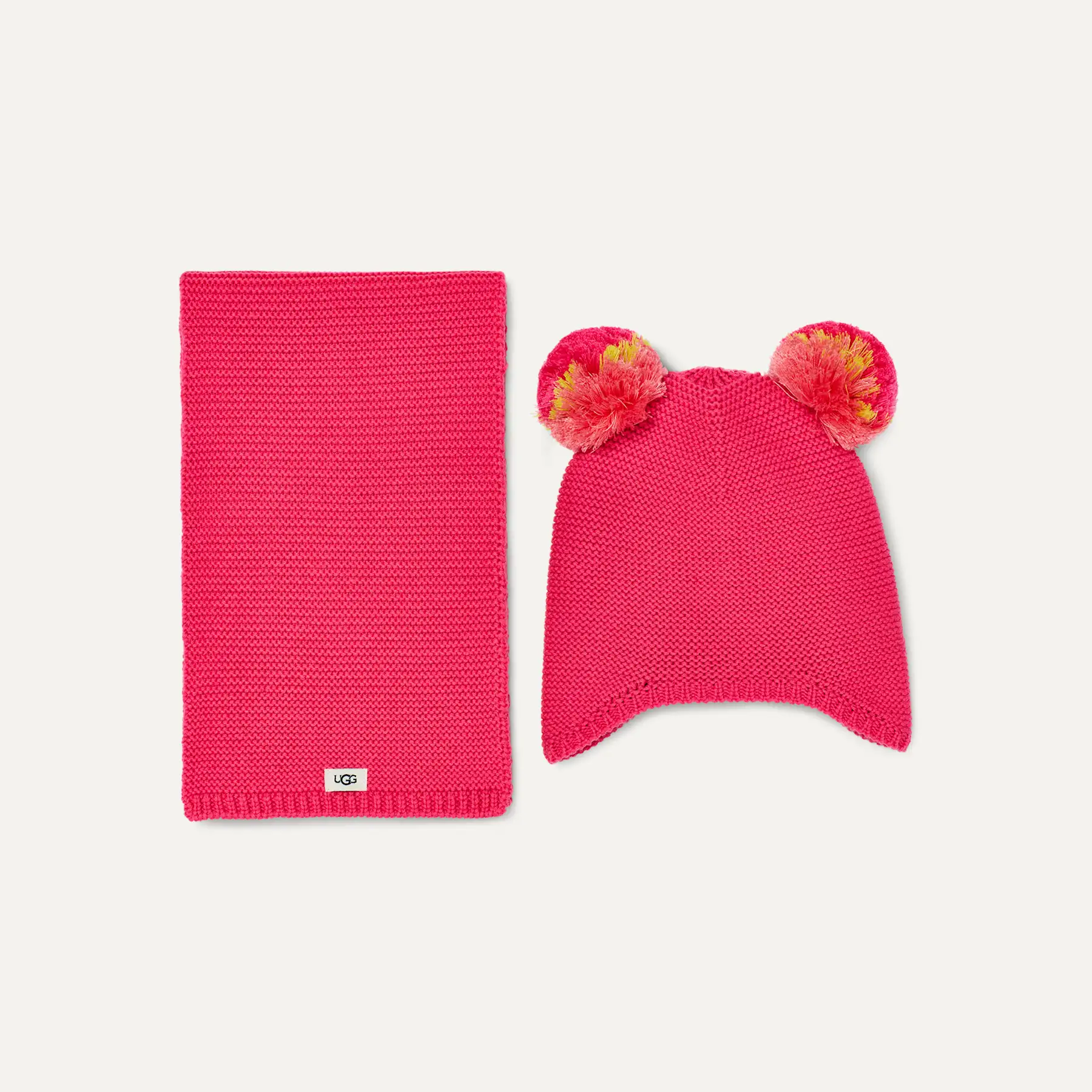UGG Knit Pom Hat And Scarf Set | UGG® UK display picture 3