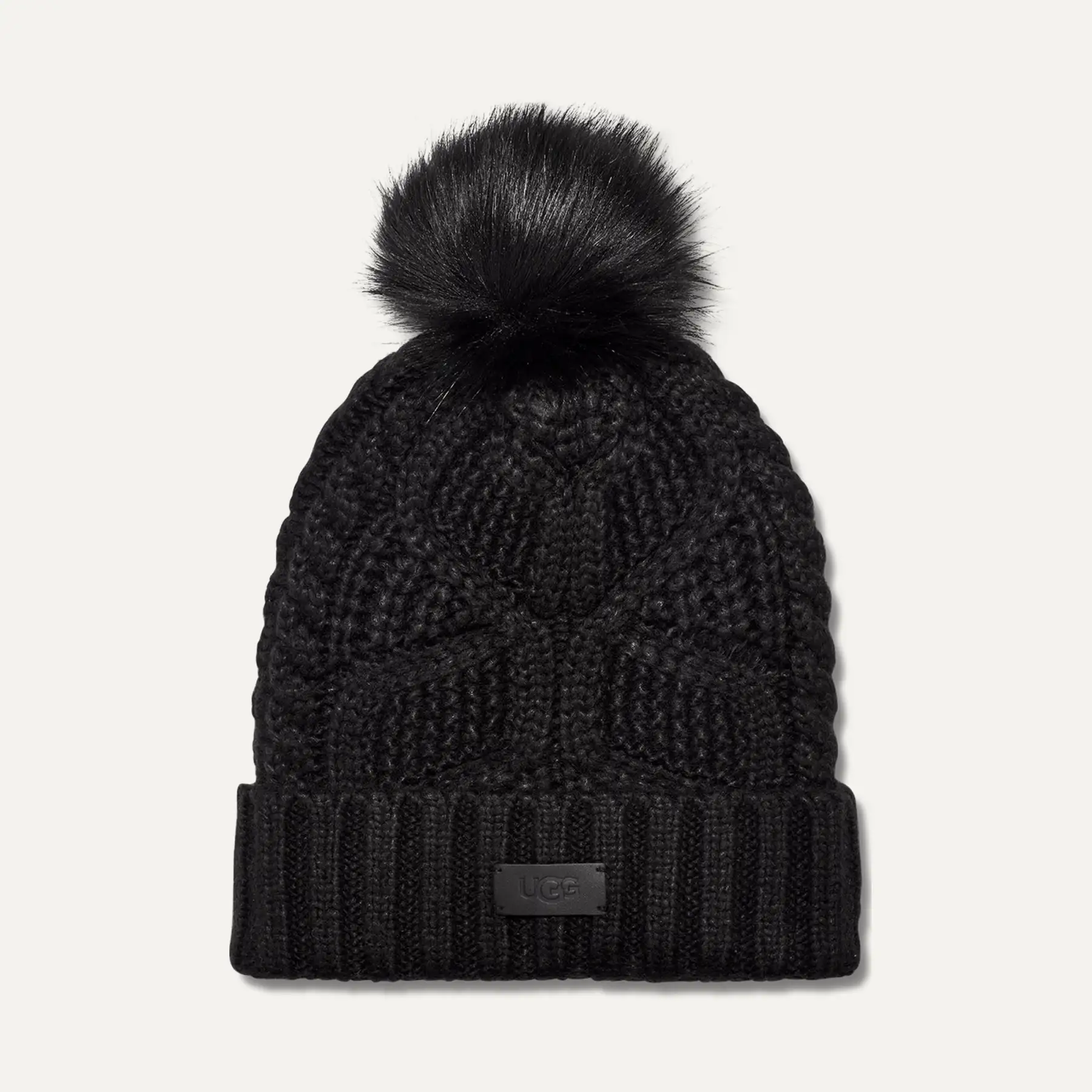 ? UGG Pom Pom Hat UGG Textured Cuff Pom Pom Beanie Hat main image 2