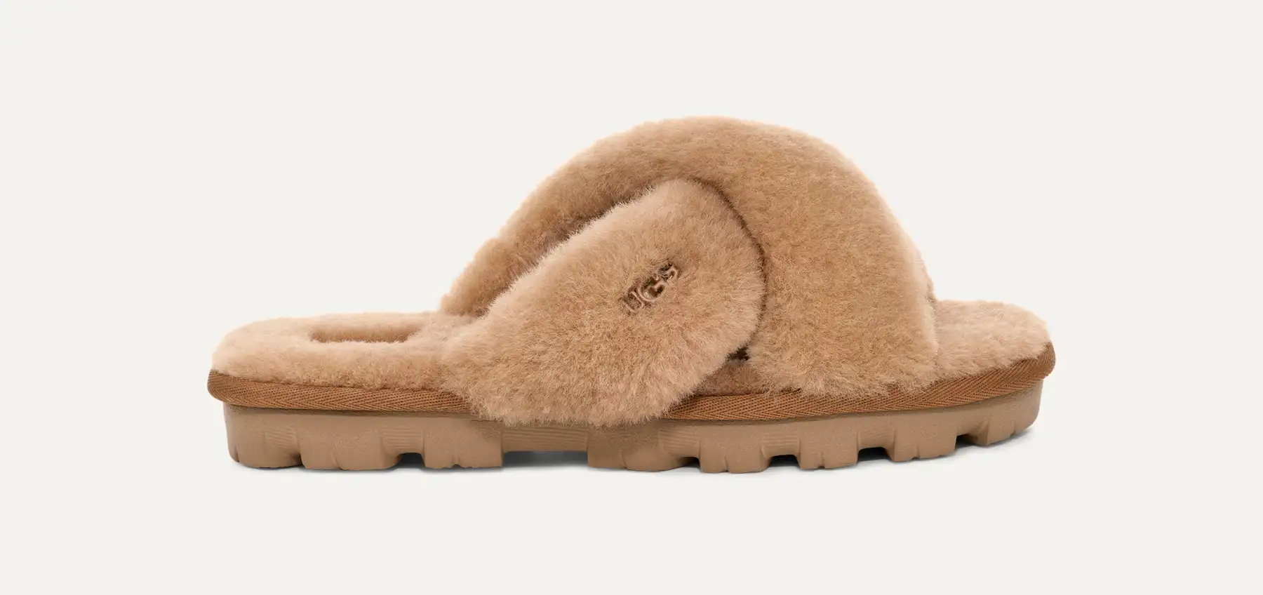 NEW UGG of Australia Fuzzette Unisex Slides UGG FUZZETTE BEVERLY PINK SHEEPSKIN SLIDE STRAP WOMEN main image 2