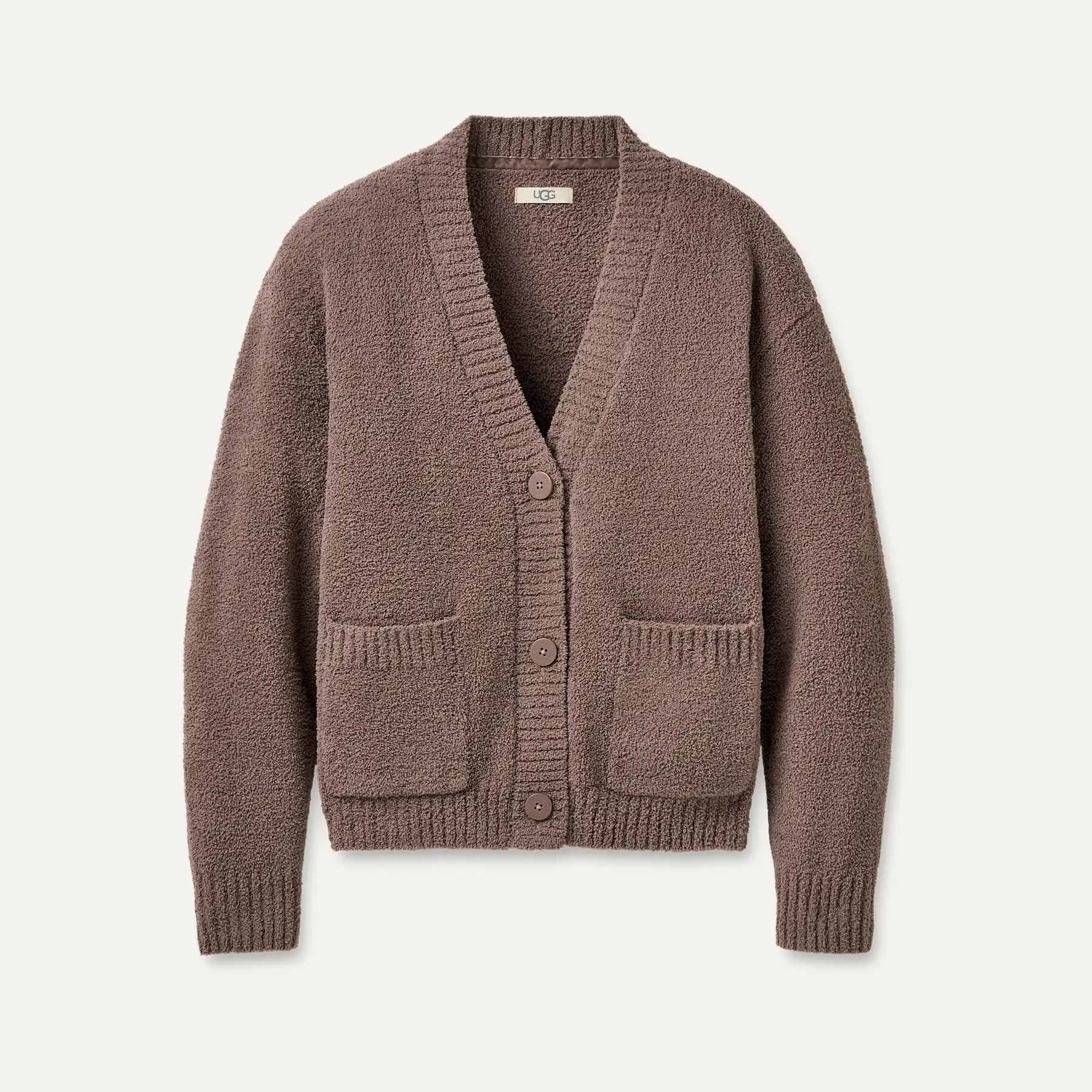 UGGカーディガン（サイズＭ） アグ UGG カーディガン ボレロ UGG グラフィックロゴカーディガン