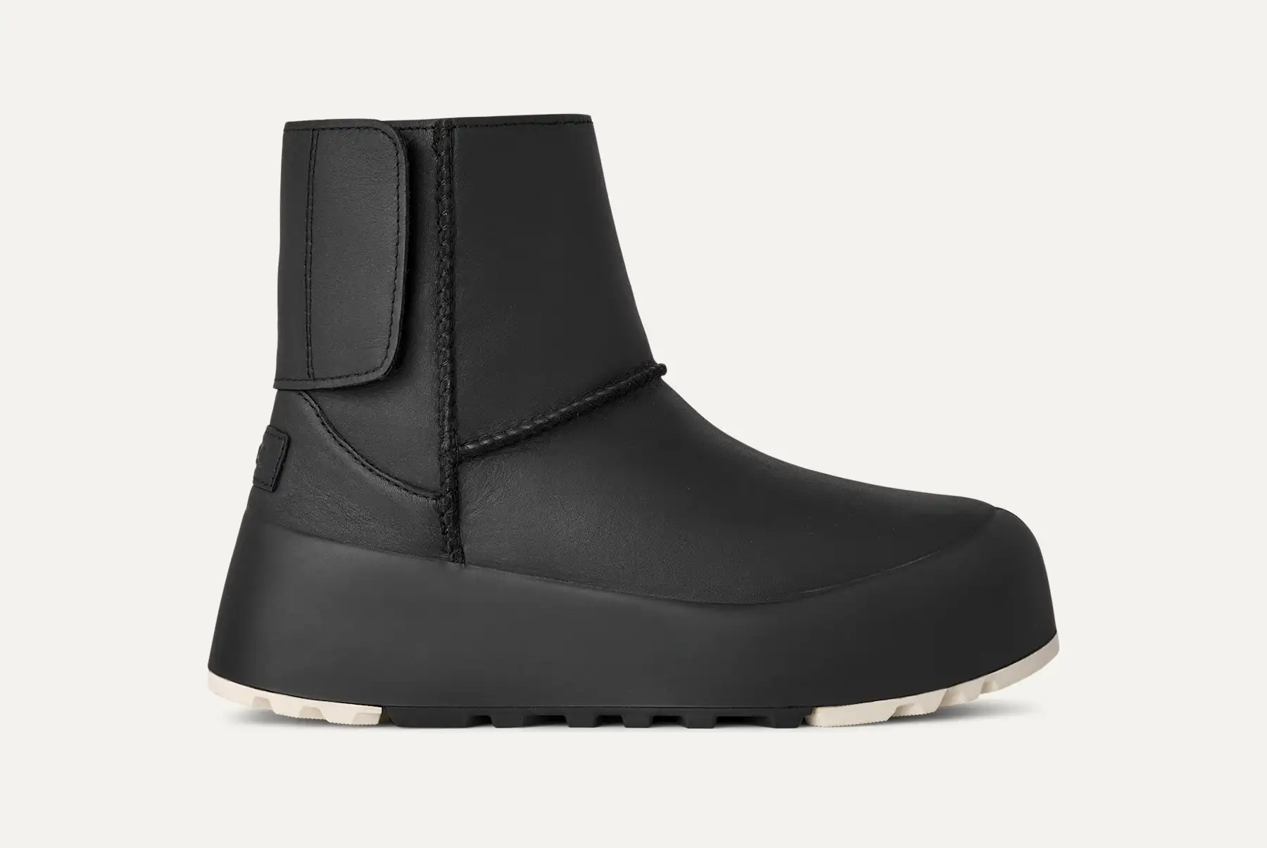 Black Classic Short Leather Waterproof Boot Ugg Classic Short