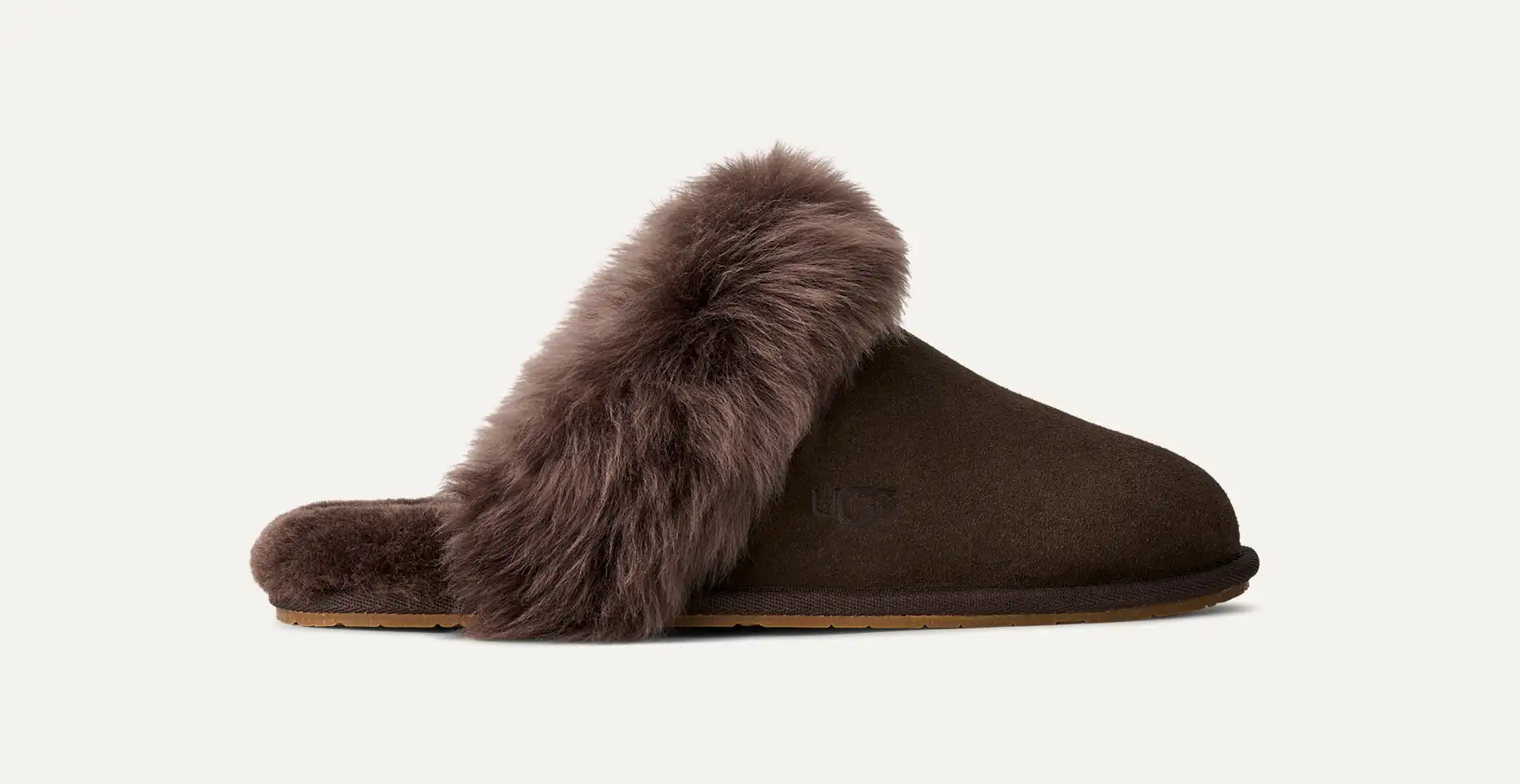 Ugg Slippers Brown Fur Scuff Sis House Slipper UGG