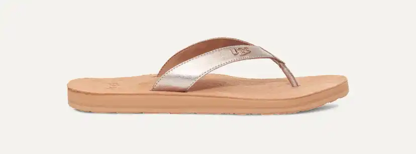 UGG Tawney Logo Metallic Flip Flop for Women UGG® UK