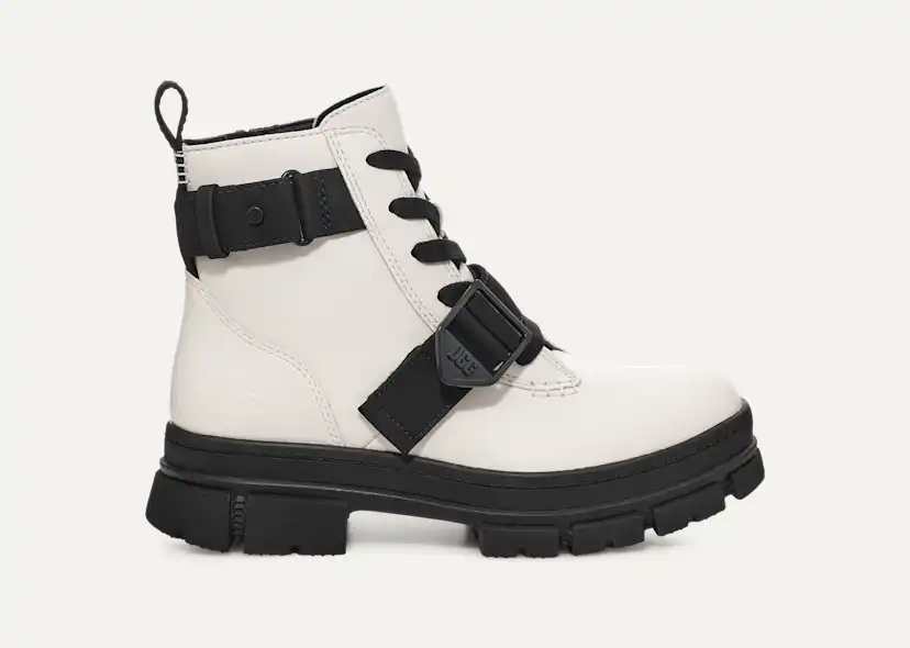 Combat Boots Ugg Sid Ankle Boots UGG® AUSTRALIA SID WHITE LEATHER