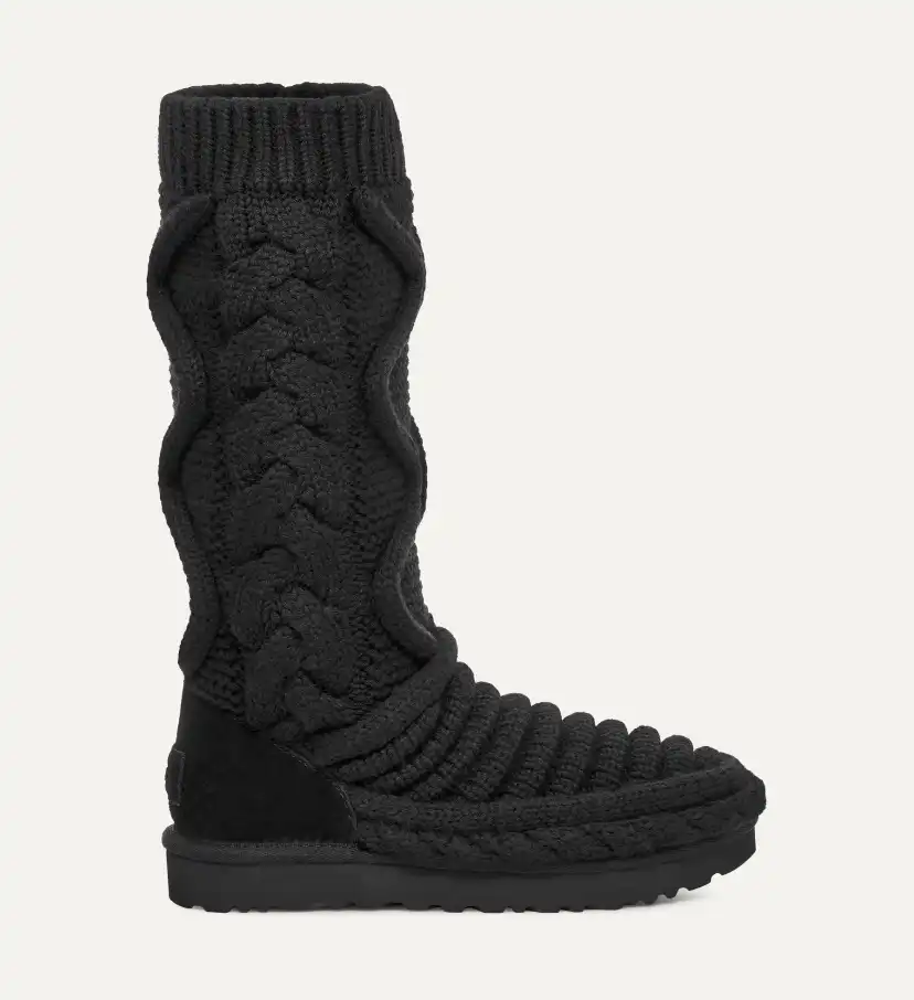 人気【UGG】W Classic Tall Chunky ロゴ トール ニット ブーツ UGG アグ ムートン ブーツ クラシック トール CLASSIC TALL II