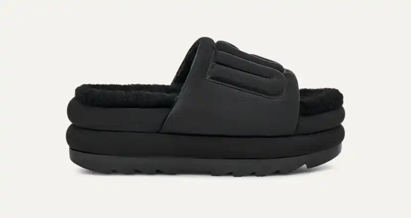 靴 UGG W MAXI GRAPHIC SLIDE 22FW-I UGG W MAXI GRAPHIC SLIDE RADISH / BLACK 22FW-I（アグ マキシ